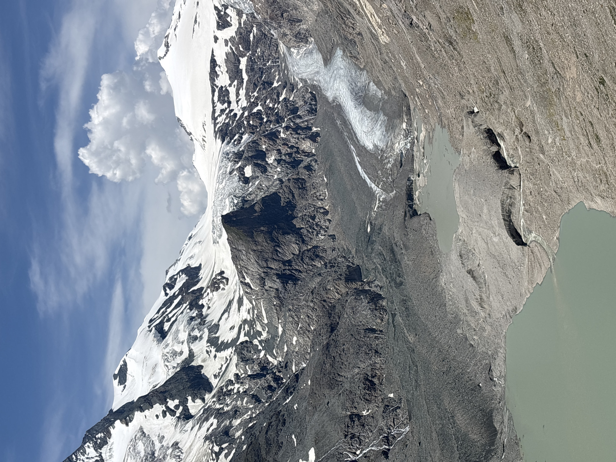 Summer visit to Großglockner's alpine lake viewpoint