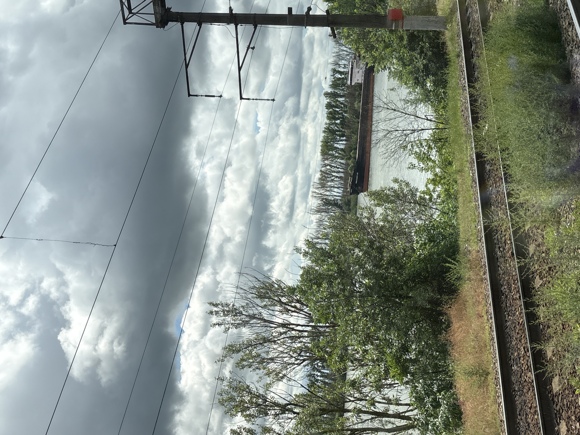 Train passenger spots barge on Don River near Rostov-on-Don