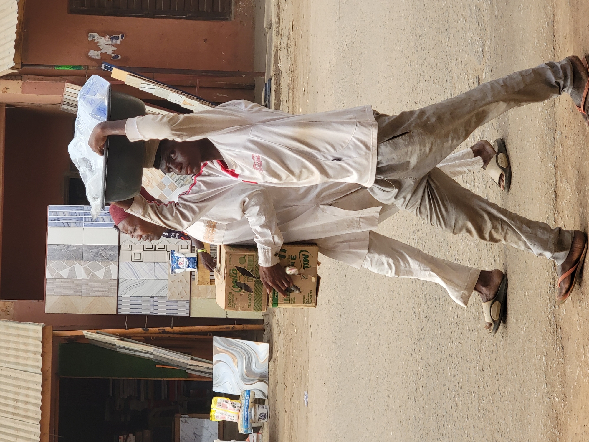 Morning street life documented in Maiburiji, Nigeria