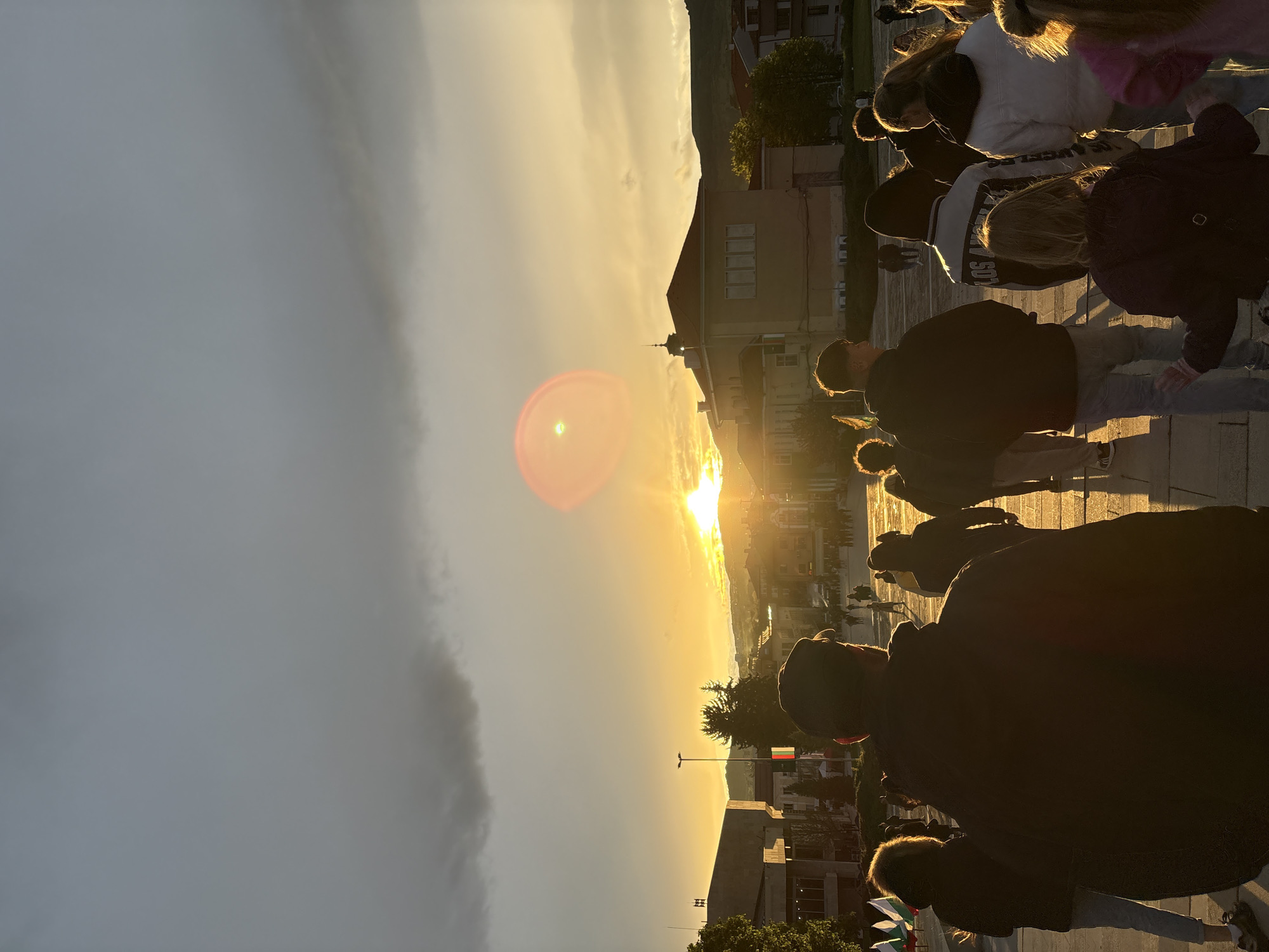 Public gathering at Bulgaria memorial complex draws crowds at sunset