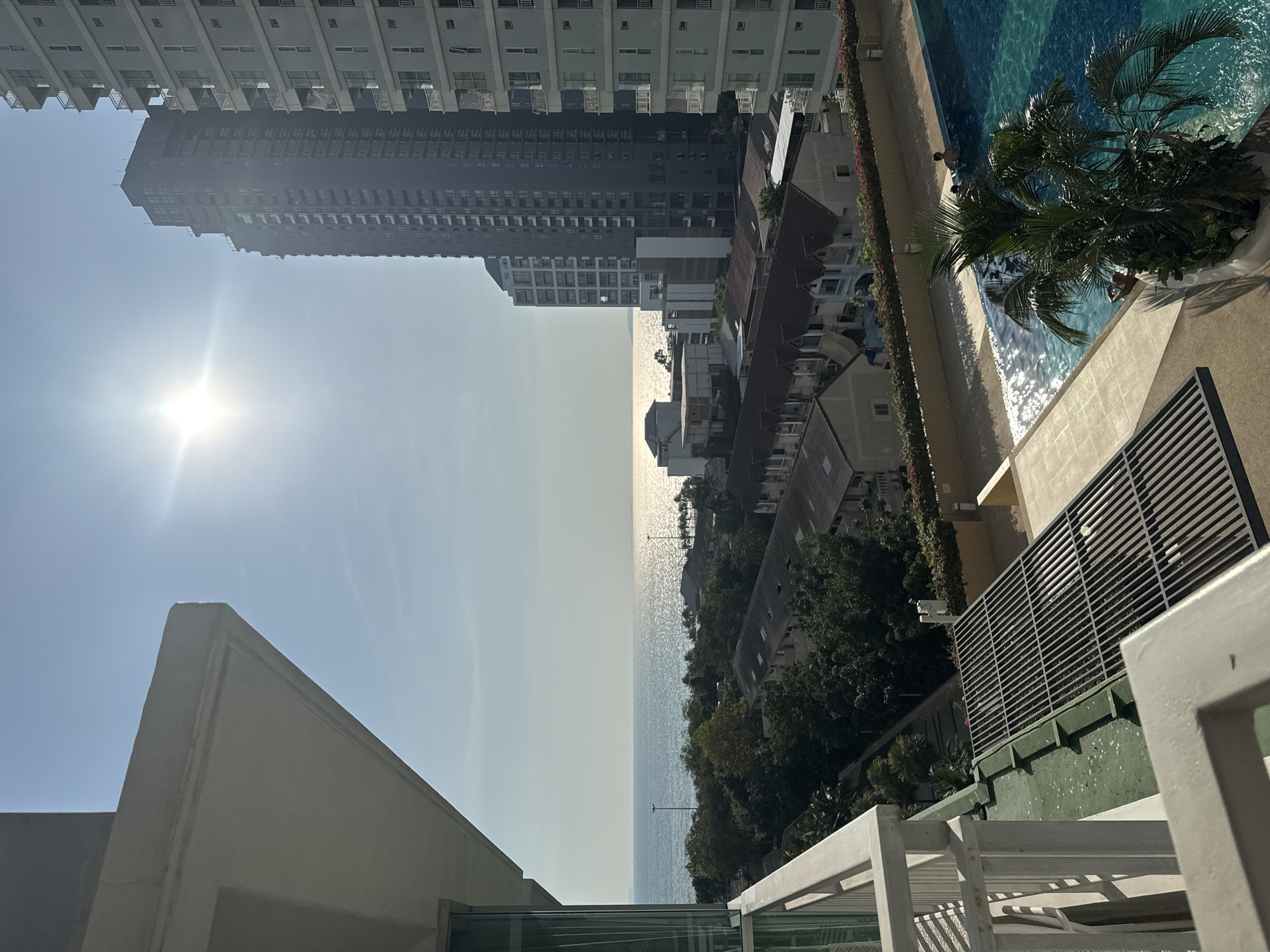 Morning poolside scenes documented in Pattaya resort area