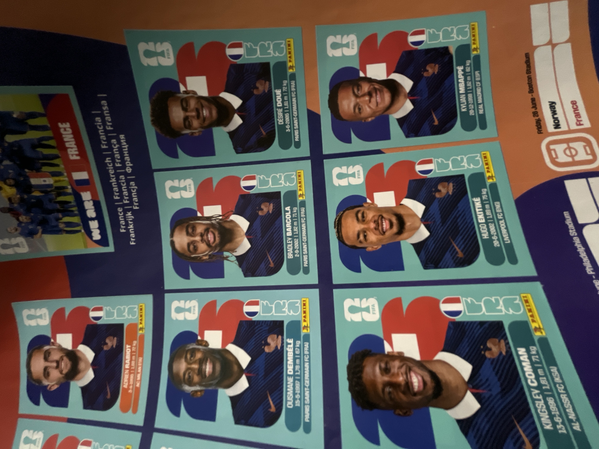 Football fan documents international Panini sticker collection