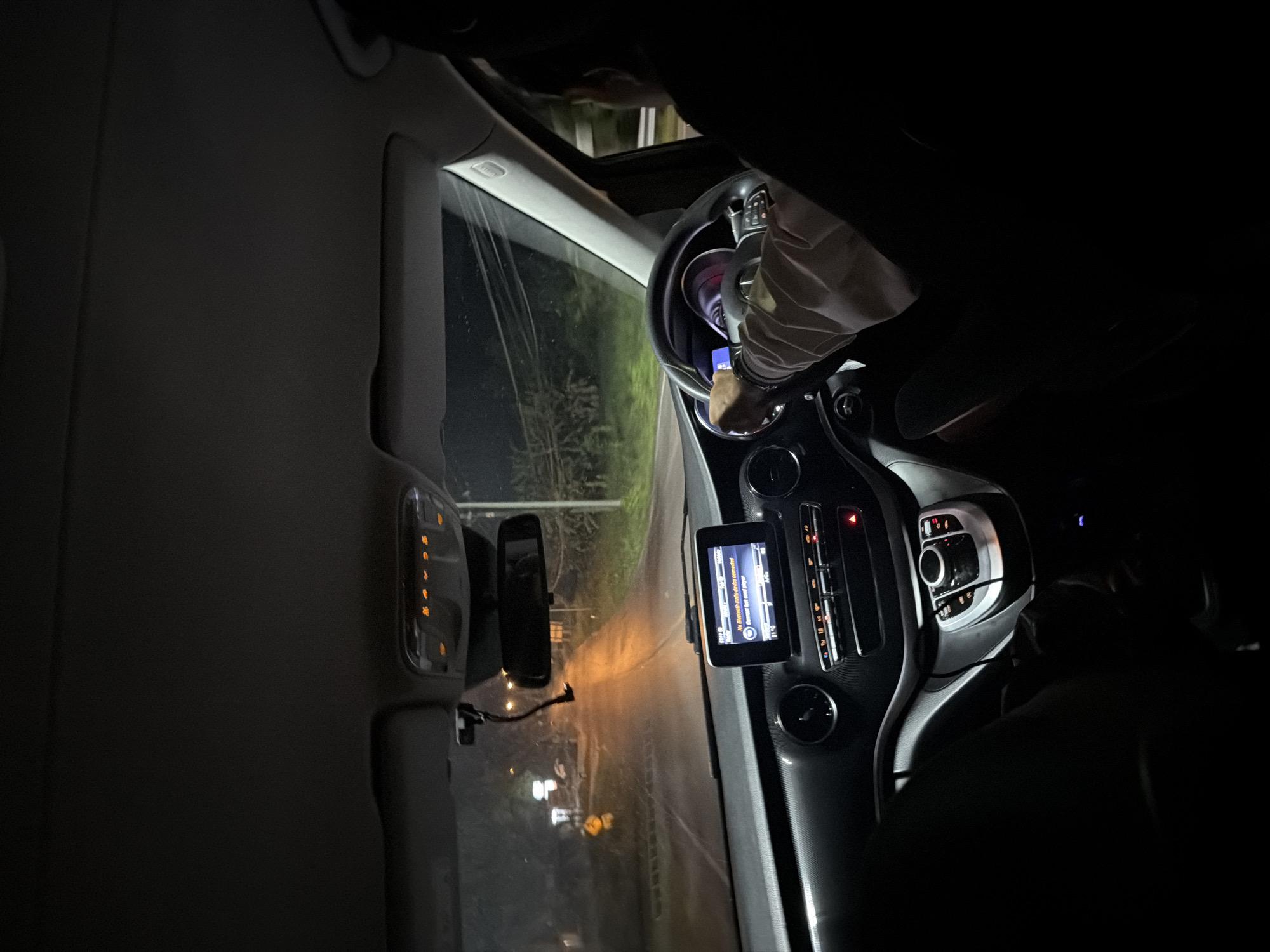 Night driving captured in Sakhu, Thailand