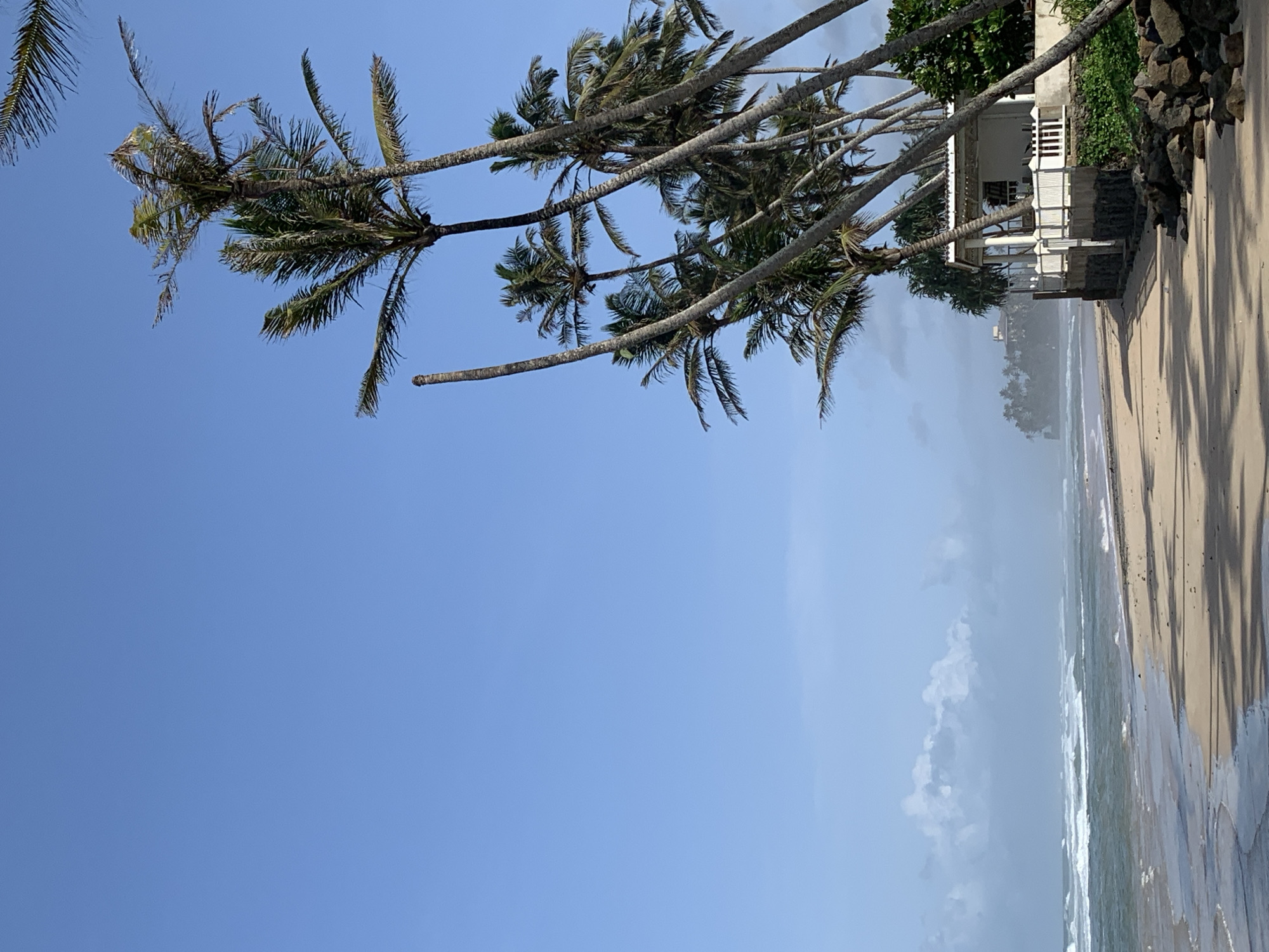 Tropical beachfront scenes documented by witness early Saturday morning