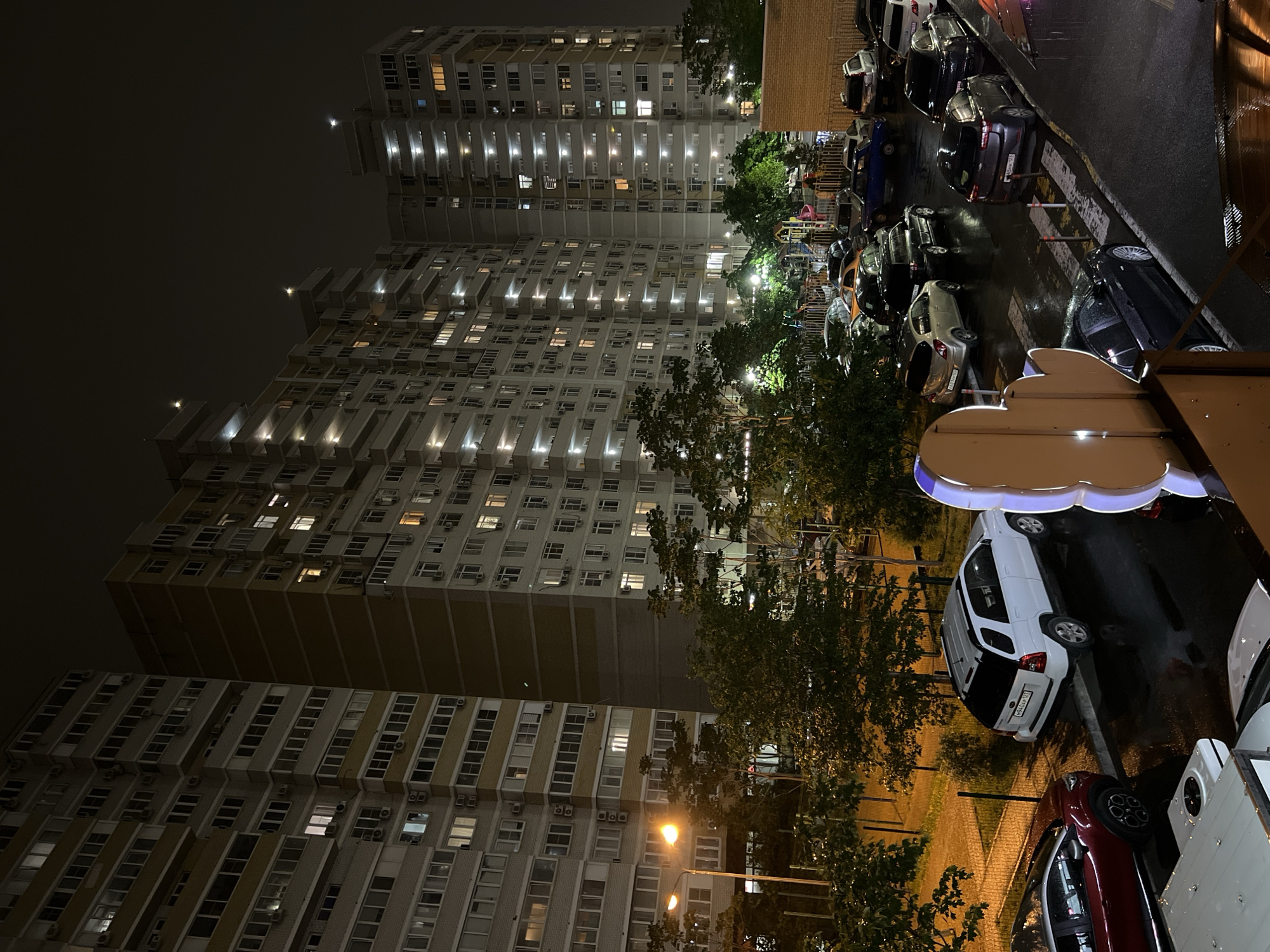 Nighttime urban photography session documents Krasnodar city scenes