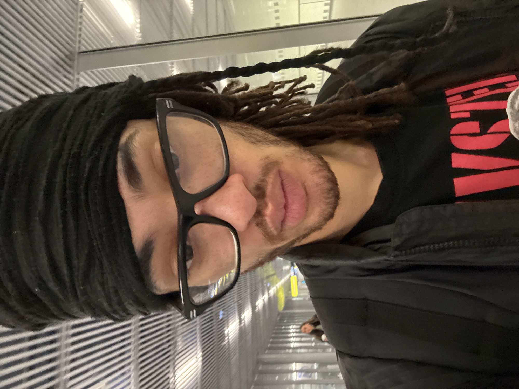 Late-night airport transit documented at Paris-Orly Terminal