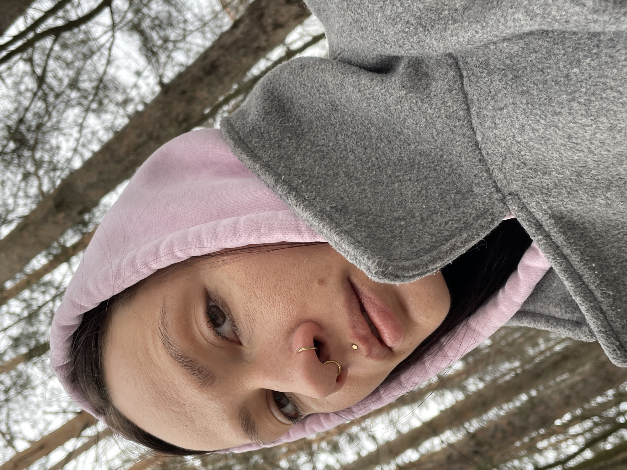 Person photographed in wooded area near Izhevsk, Russia