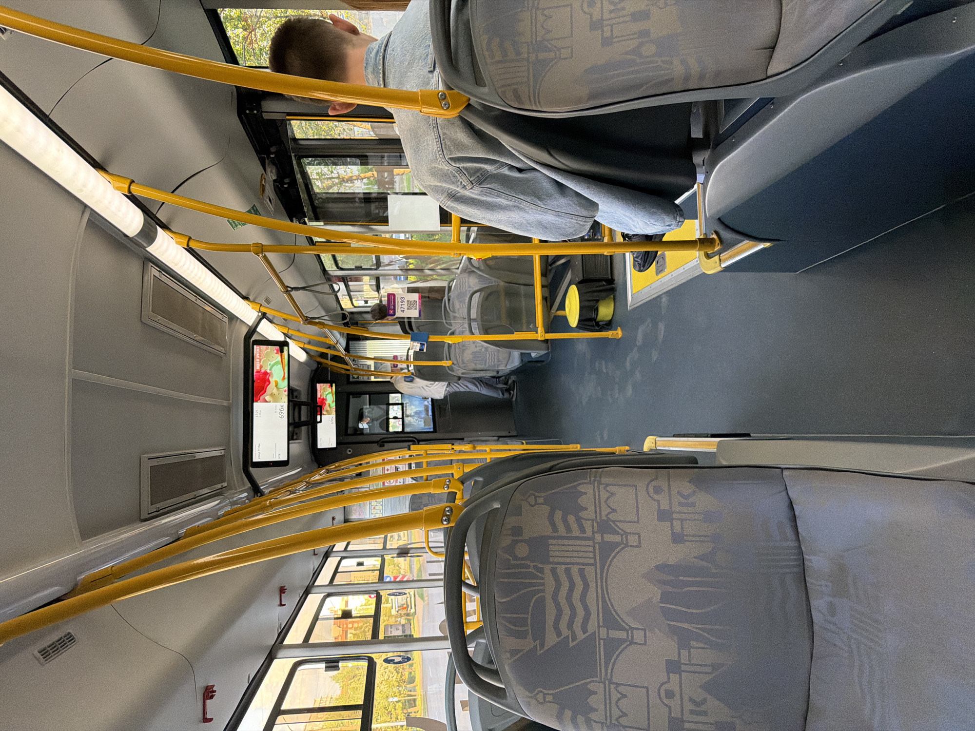 Passenger in denim jacket spotted on Krasnoyarsk city bus