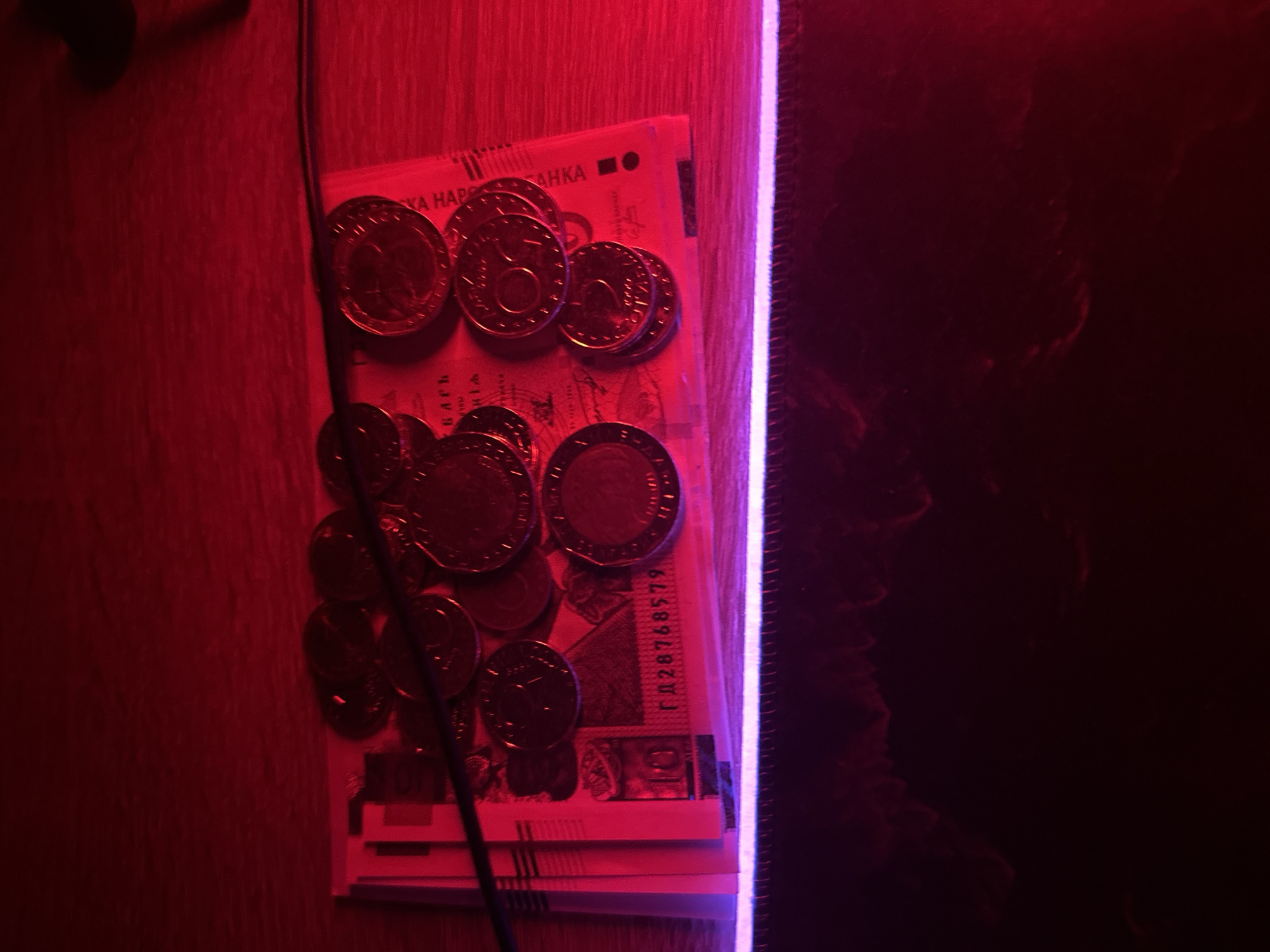 Gaming setup with RGB lighting and collectibles documented