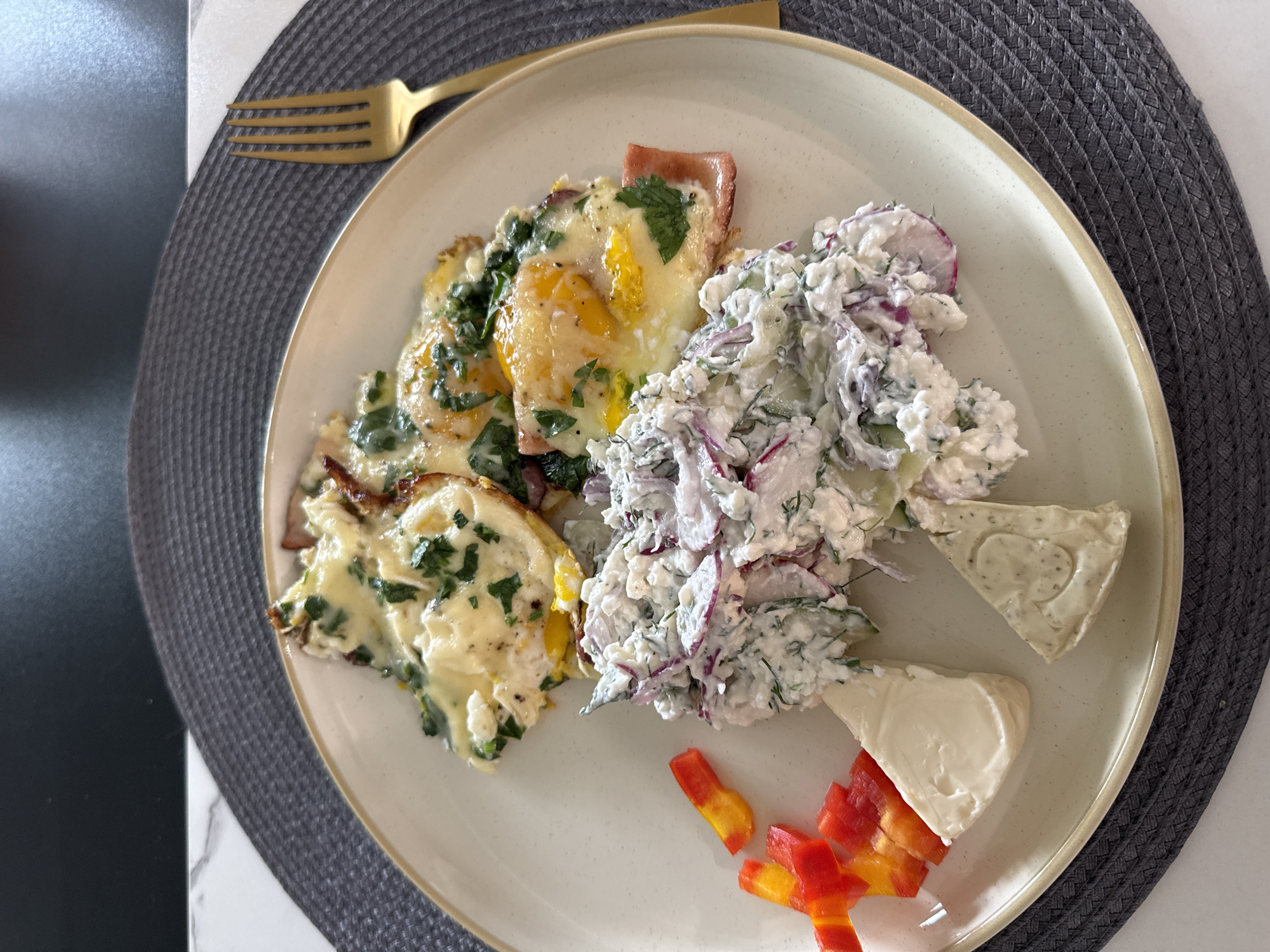 Fourth of July at home: food, flowers, and a very relaxed dog