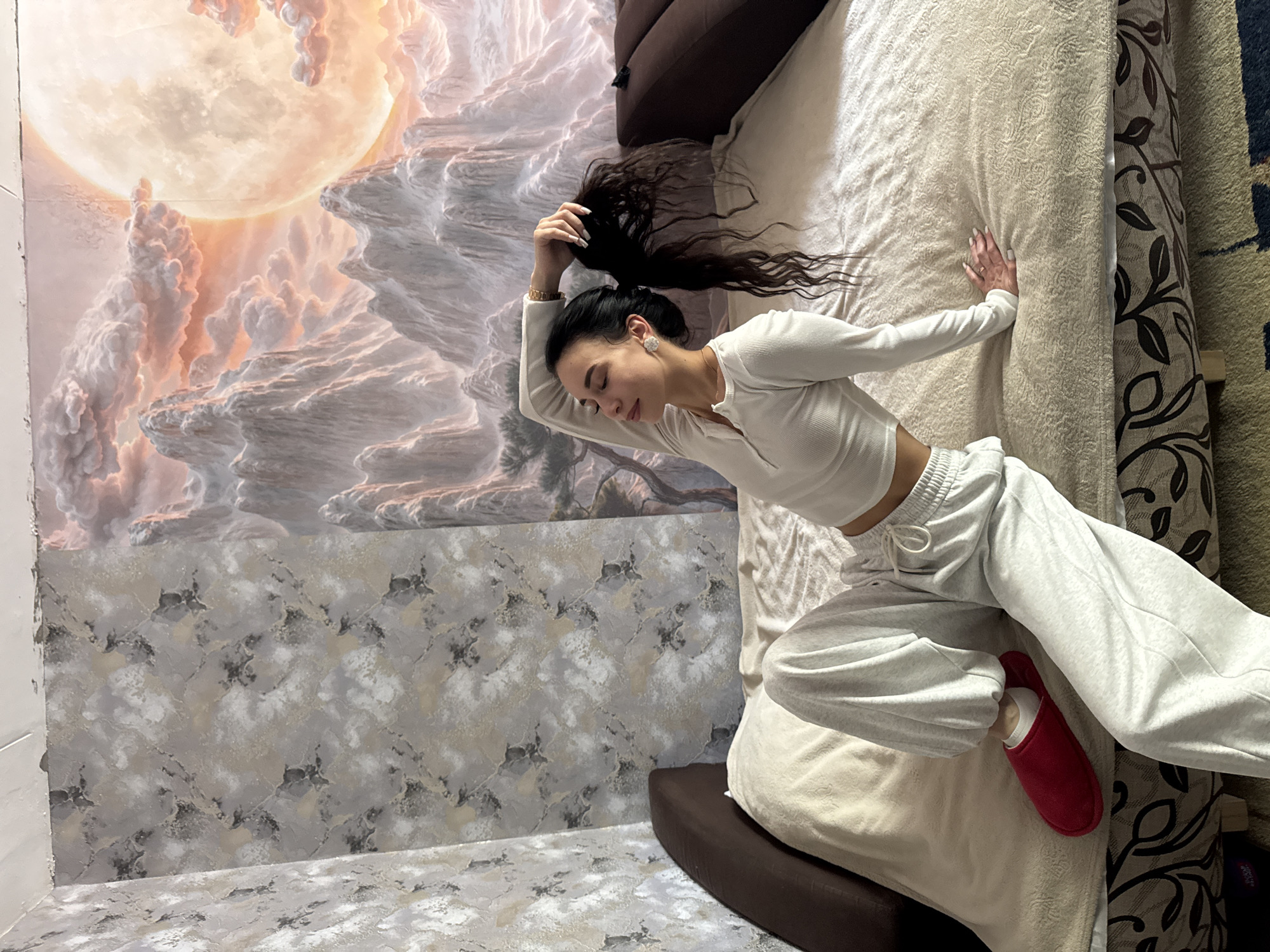 Morning domestic life documented in Chaikovsky, Russia
