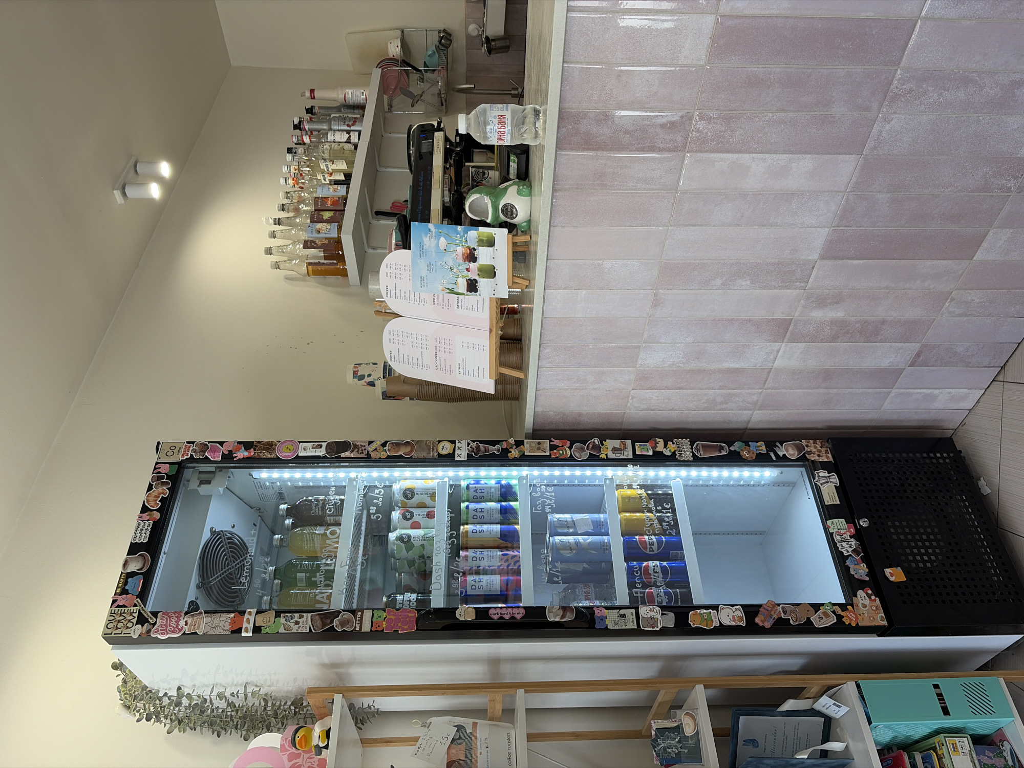 Cafe interior documented in Burgas, Bulgaria