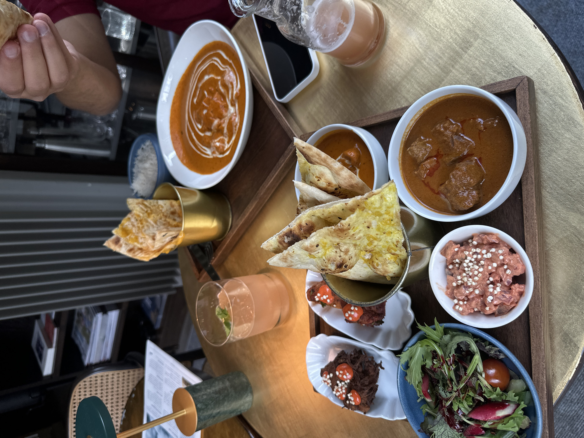 Indian restaurant meal documented in Kiel, Germany