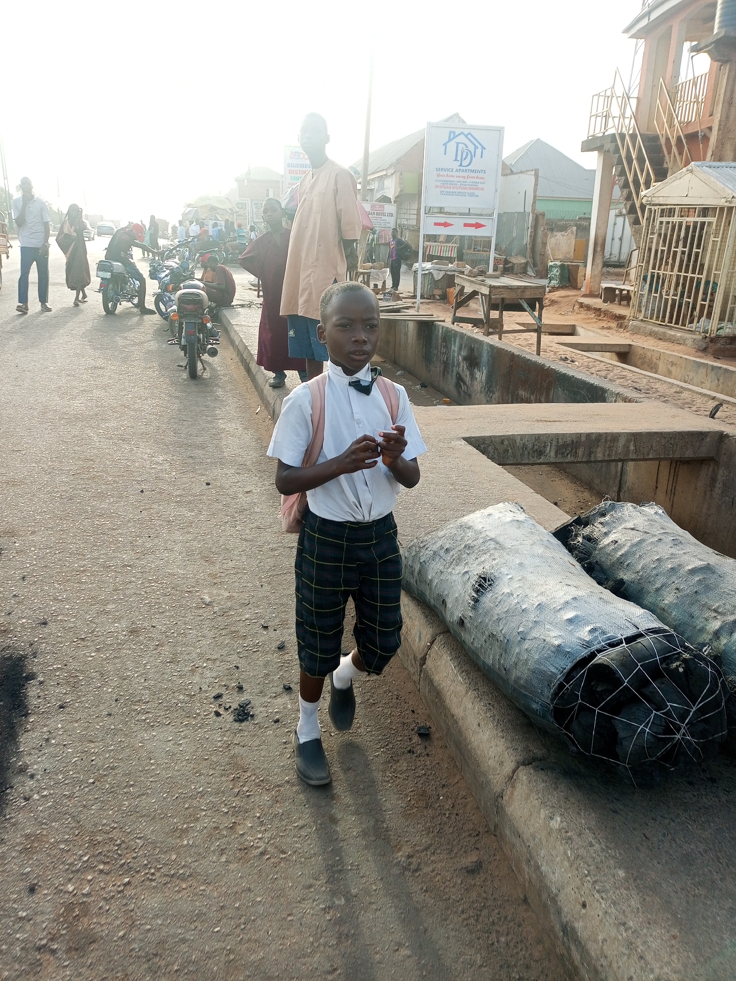 Morning street life documented in Timia, Niger