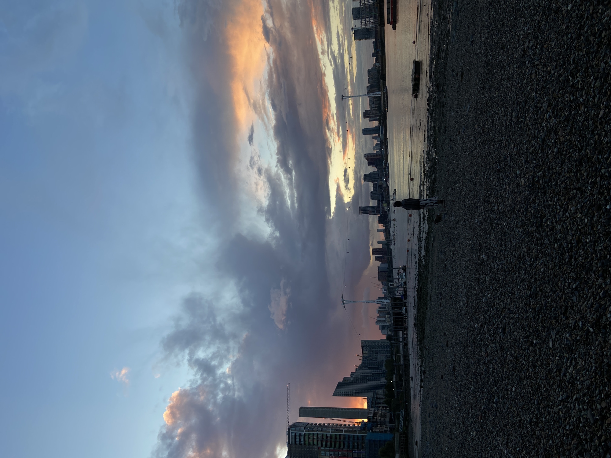 Dramatic sunset observed over London riverfront Tuesday evening