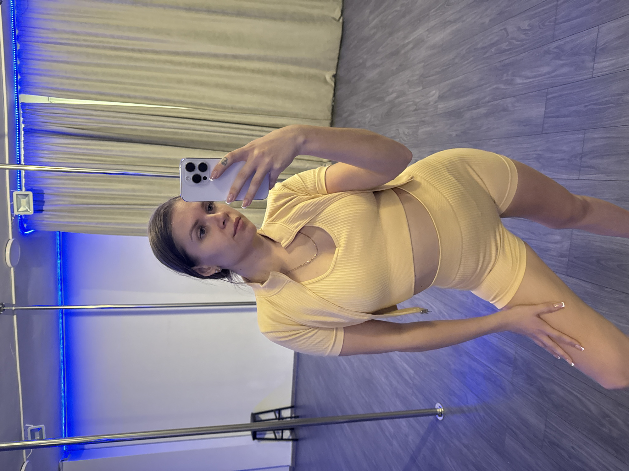Pole fitness class documented at Batumi dance studio