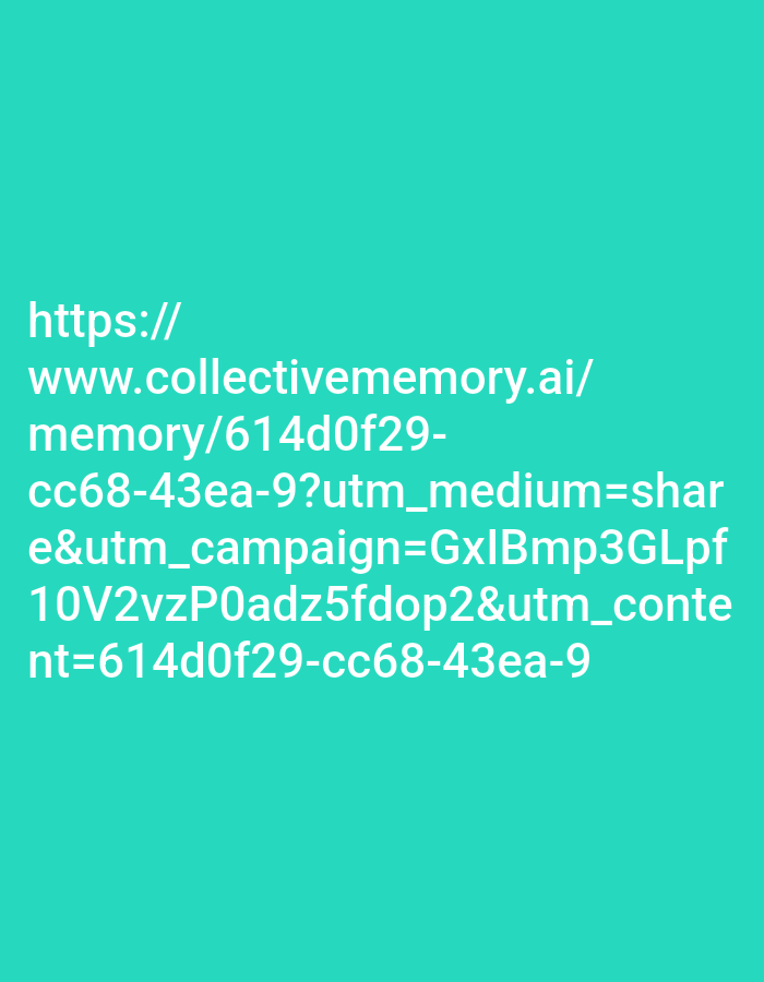 Webpage screenshot referencing collective memory on teal background