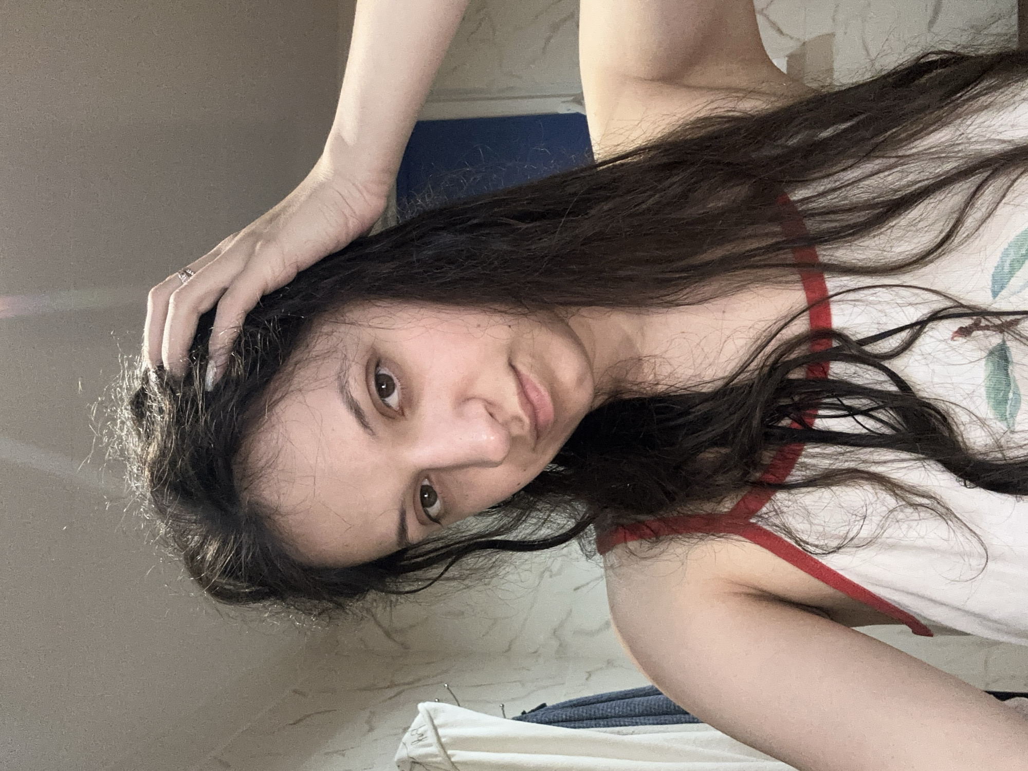 Casual indoor selfie session in Pasichna, Ukraine