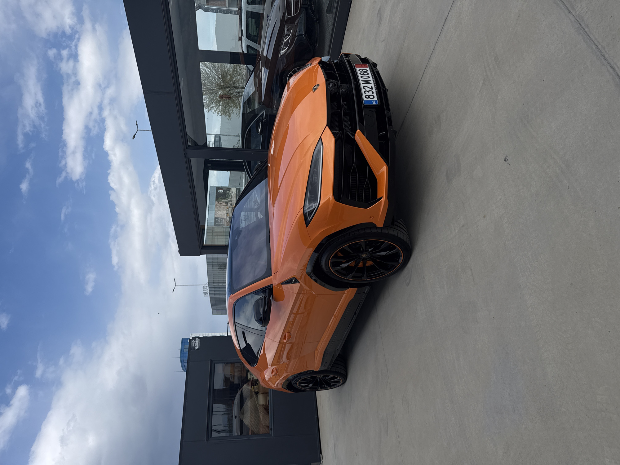 Orange Lamborghini Urus spotted parked in Plovdiv, Bulgaria
