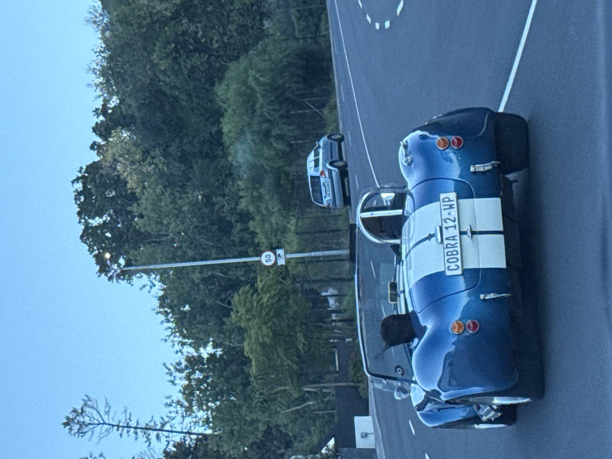 Blue AC Cobra spotted driving through Cape Town streets