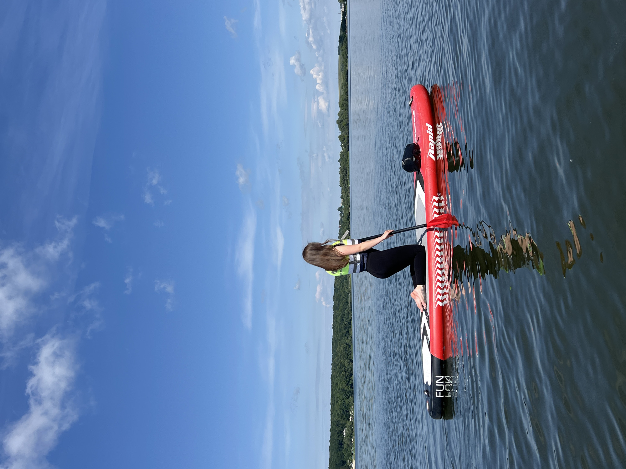 Paddleboarding session observed on Ternopil Lake morning June 13