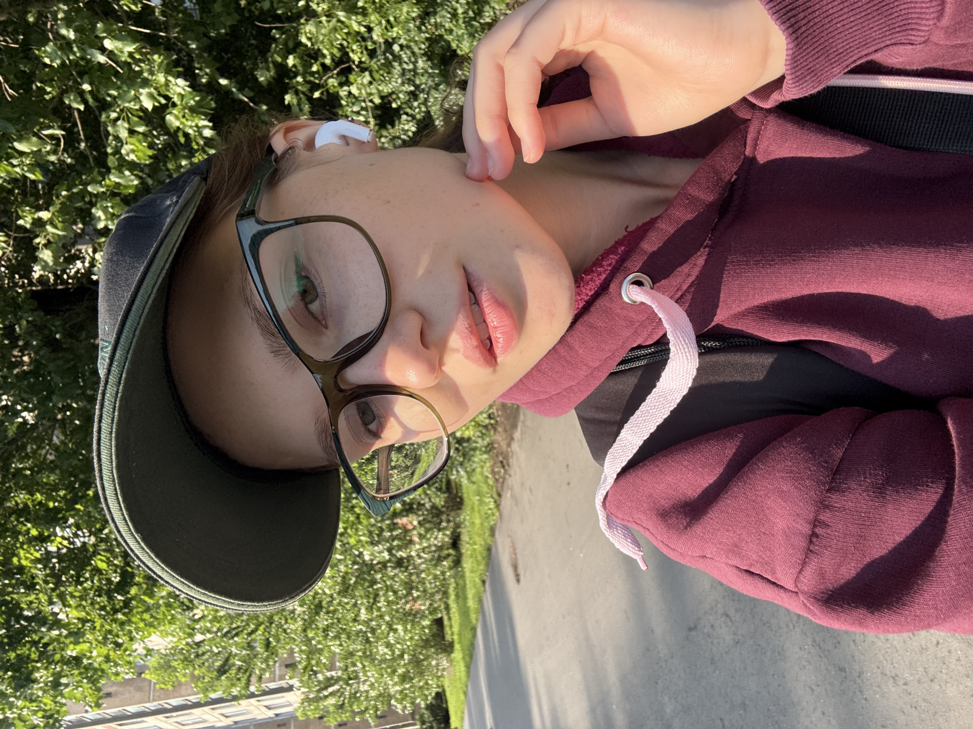 Sunny selfie moment in Saint Petersburg, Russia