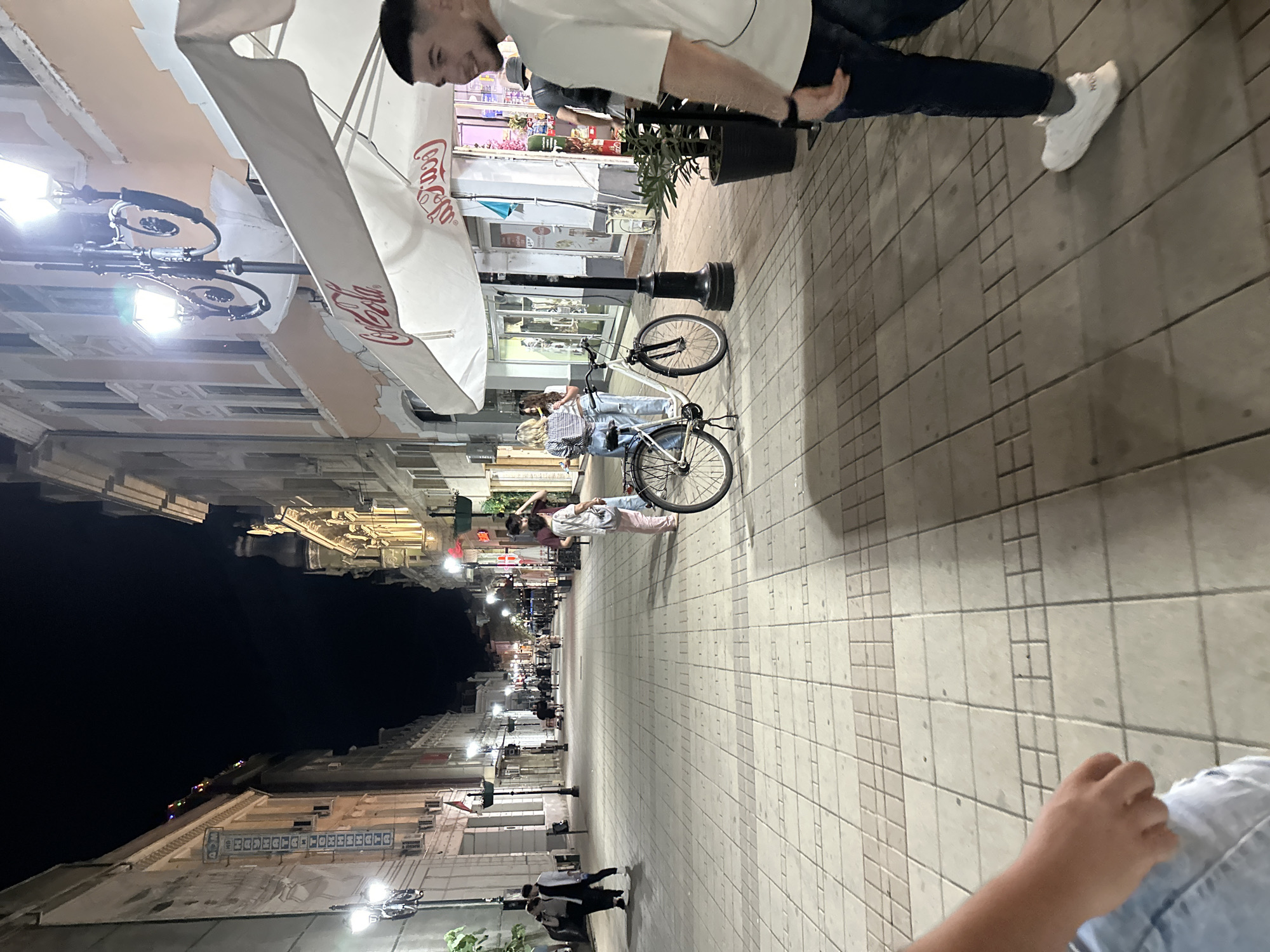 Evening walk along Ruse's main pedestrian street