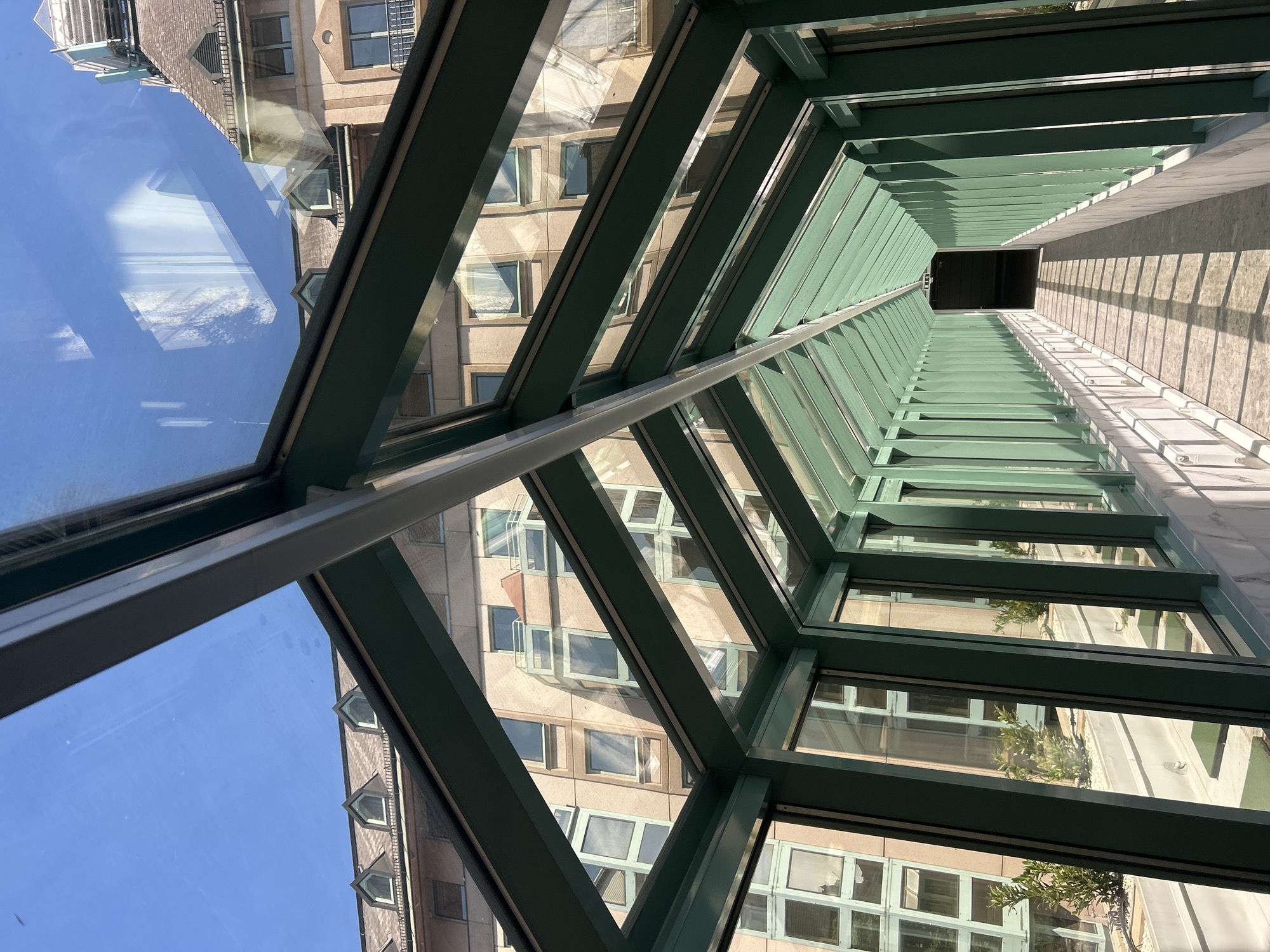 Budapest walking tour documented through glass walkways and city squares