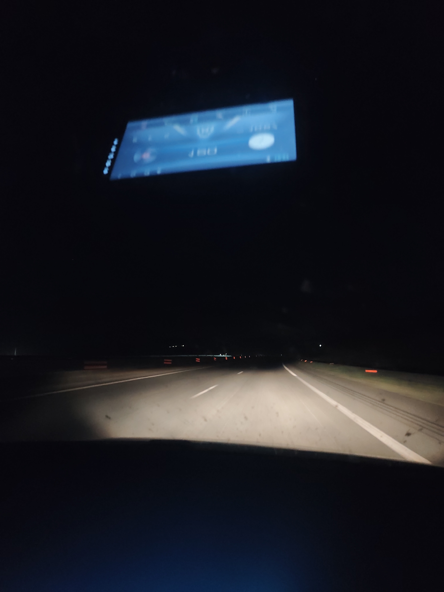 Nighttime highway travel documented near Pokrovnik, Bulgaria
