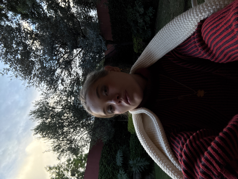 Woman in striped sweater photographed in Mexico City