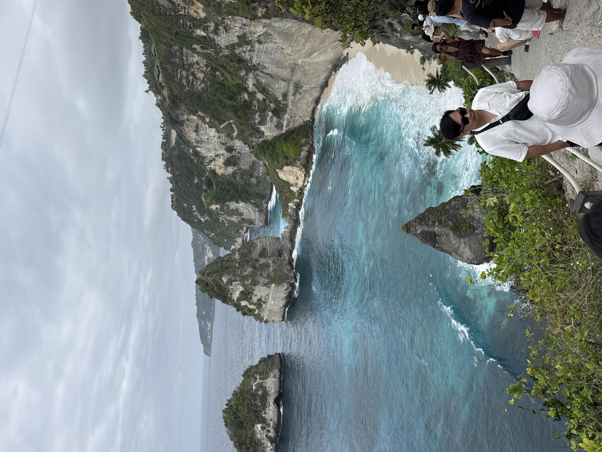 Clifftop views over a secluded beach in Nusa Penida