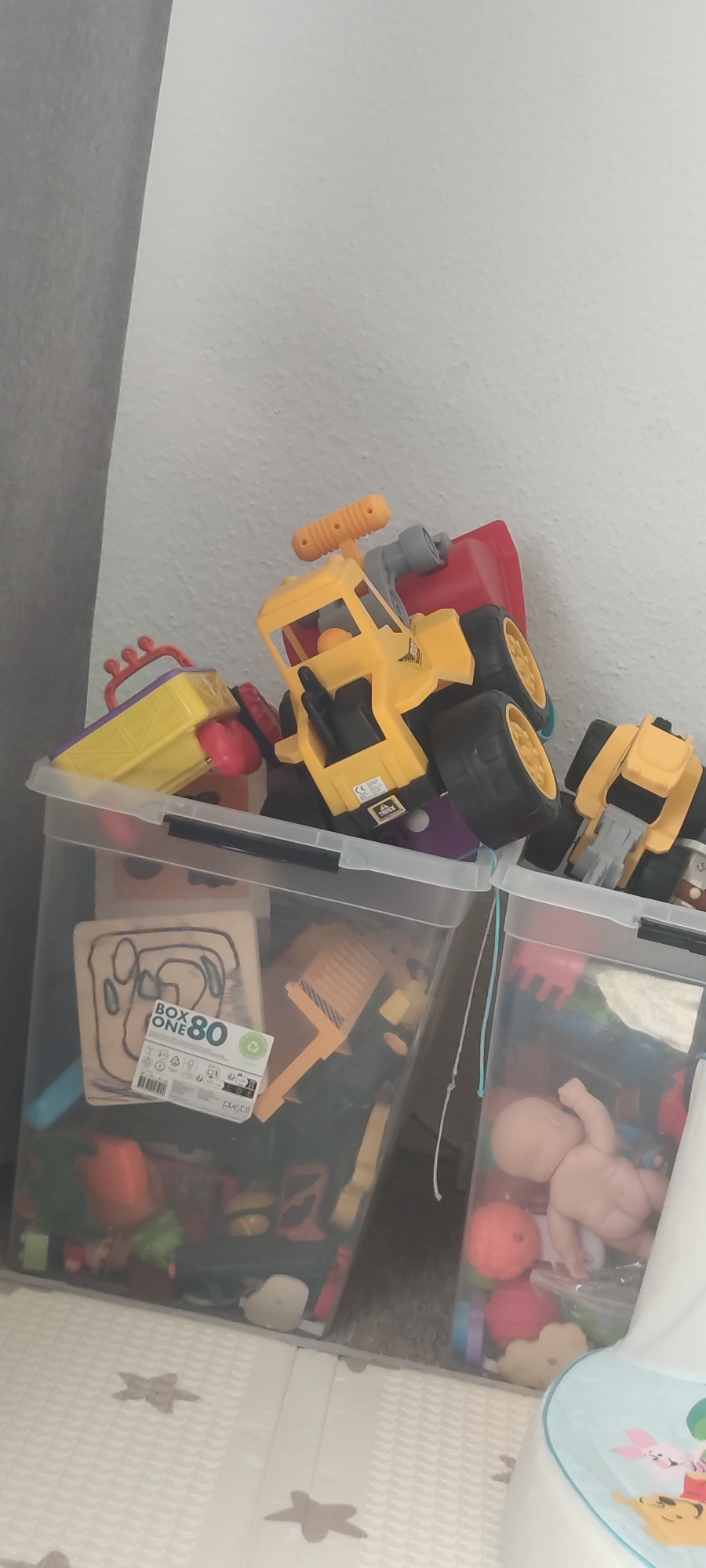 Toy cars and cartoons fill a Liebenburg living room afternoon