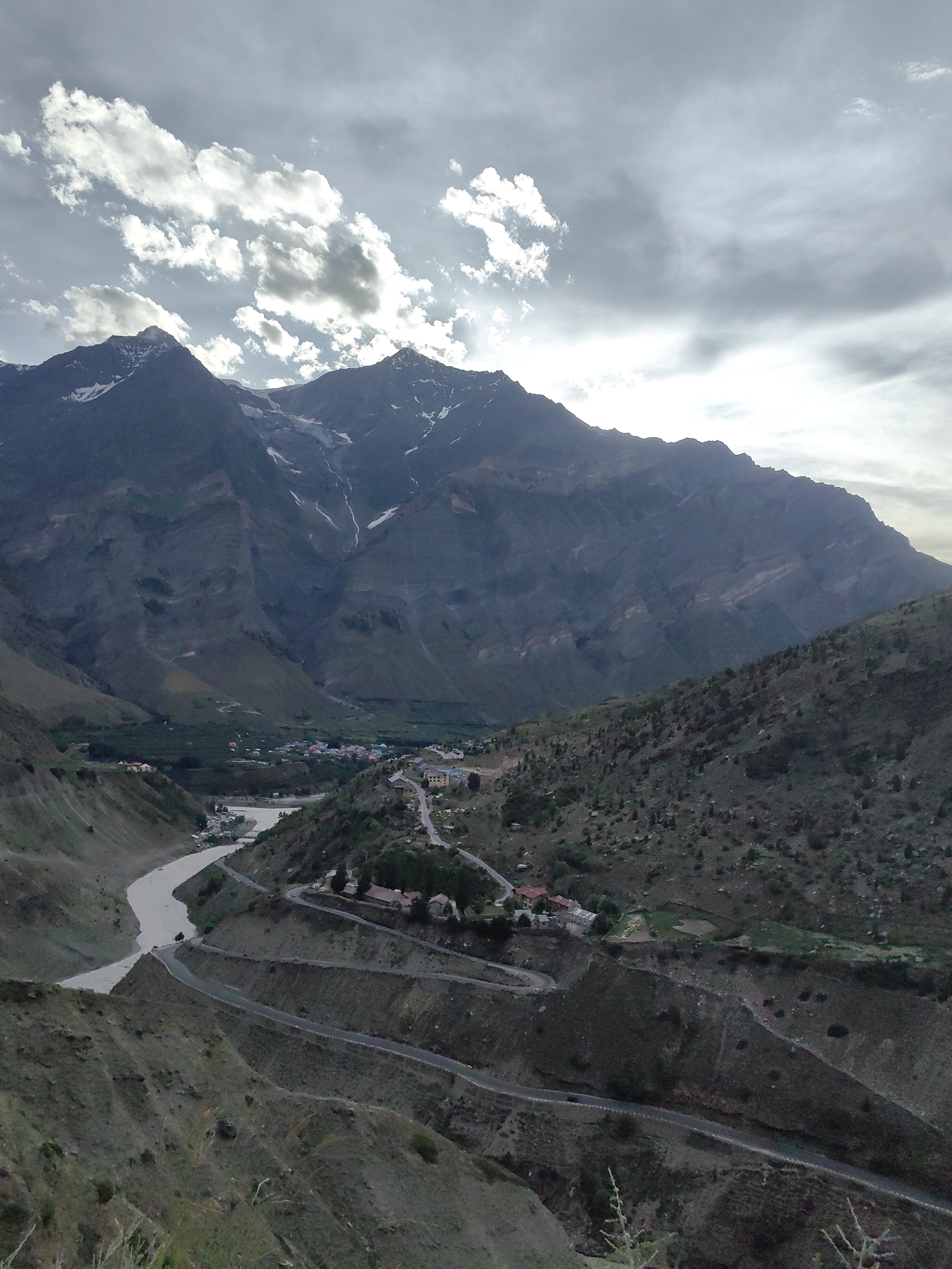 Lahaul Valley roads, villages, and glaciers in July