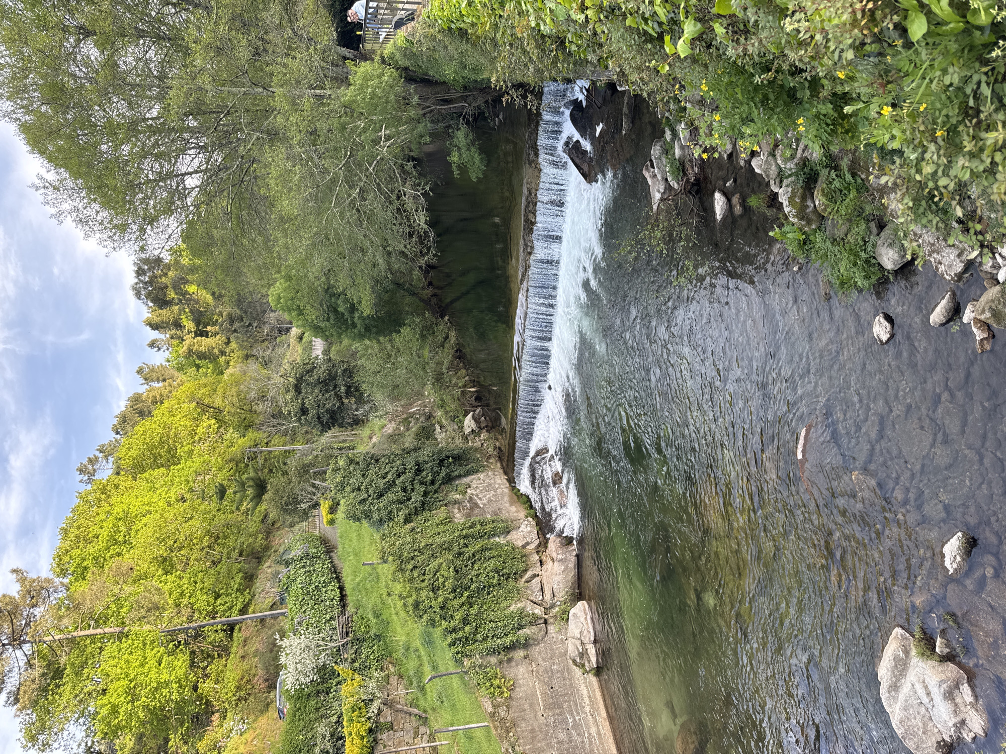 River waterfall landscape documented in Cinfães, Portugal