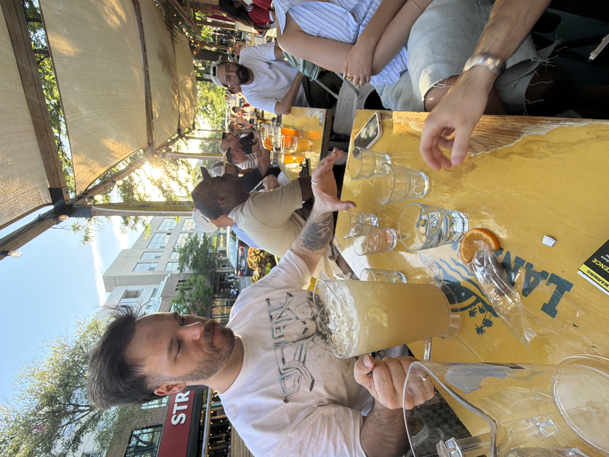 Evening patio dining and drinks in Montreal