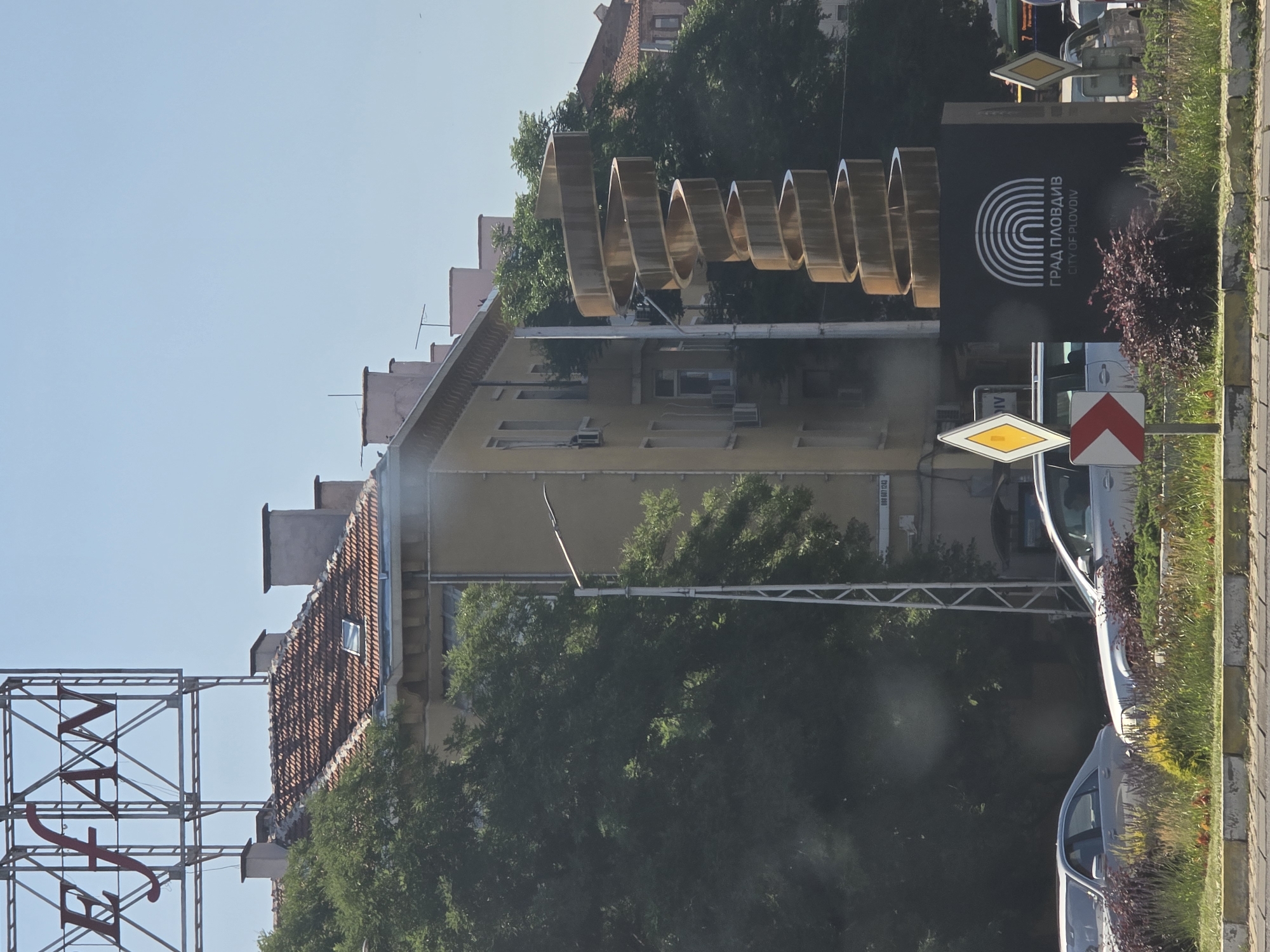 Morning street scenes documented in Plovdiv, Bulgaria