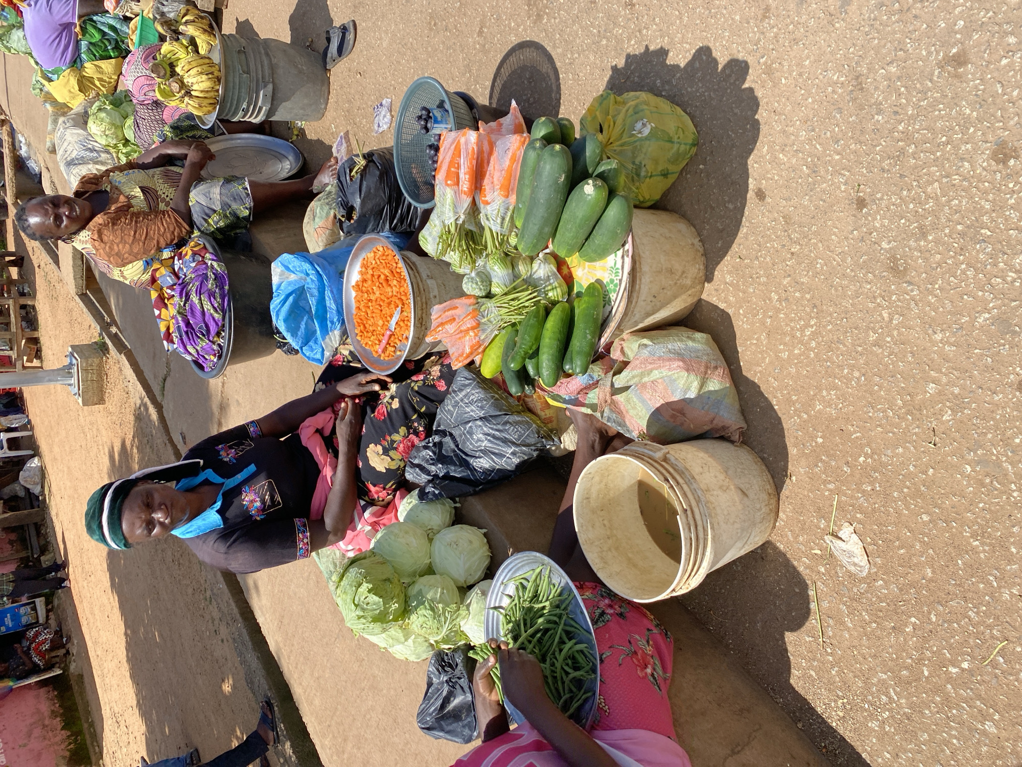 Bukuru market day: goods, produce, and street activity