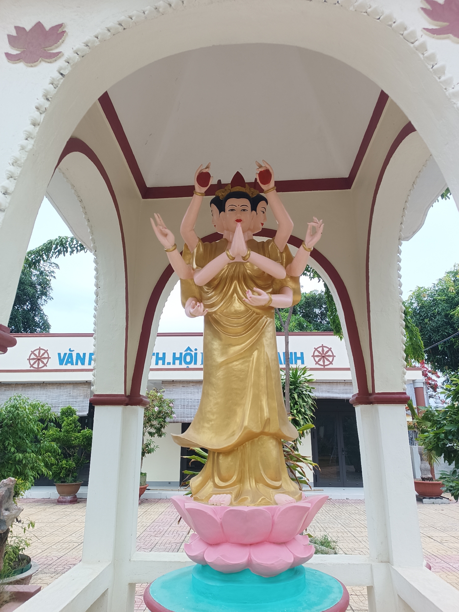 Inside a folk Buddhist temple complex in Cam Ranh, Vietnam