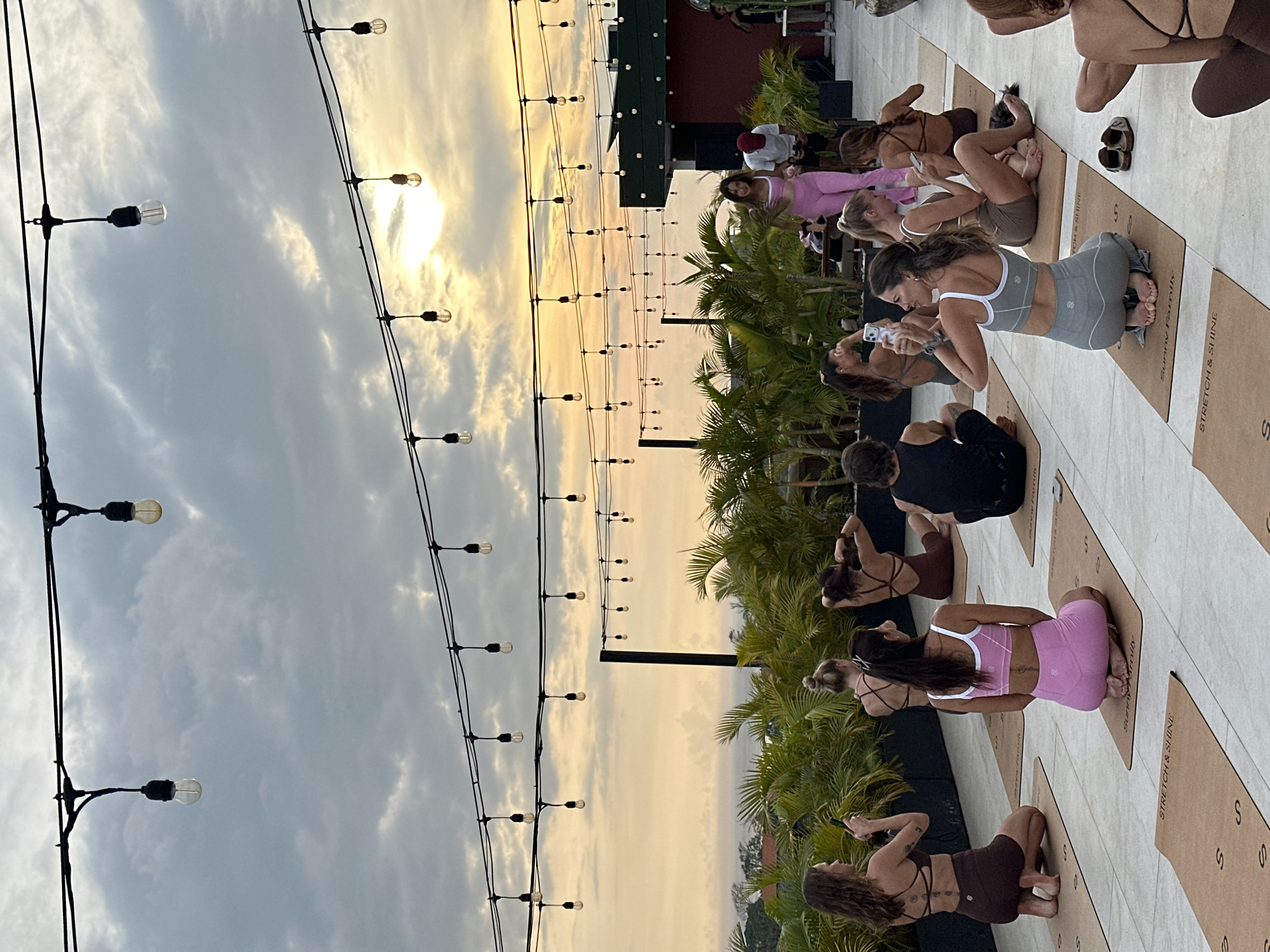 Tourists photographed in Bali resort areas during morning hours