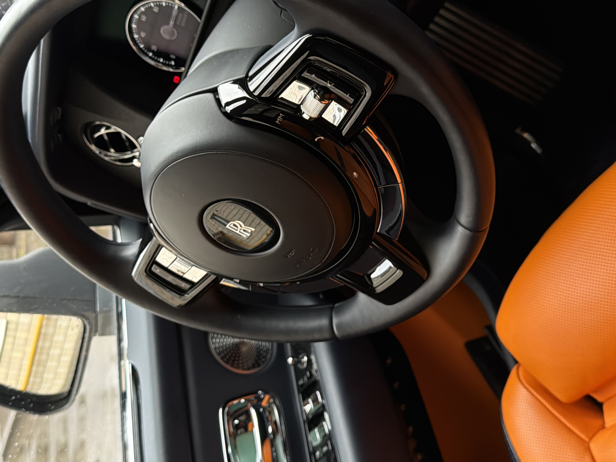 Rolls-Royce interior photographed in Moscow