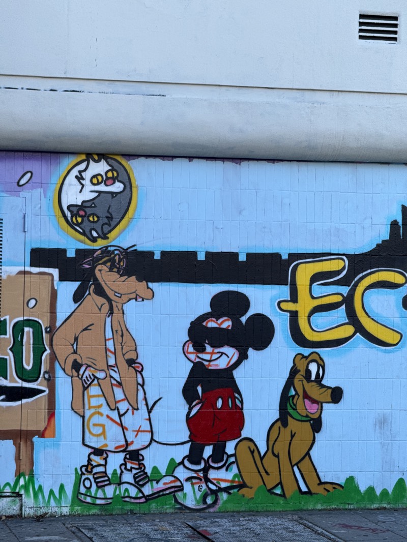 Disney characters street mural spotted in Los Angeles