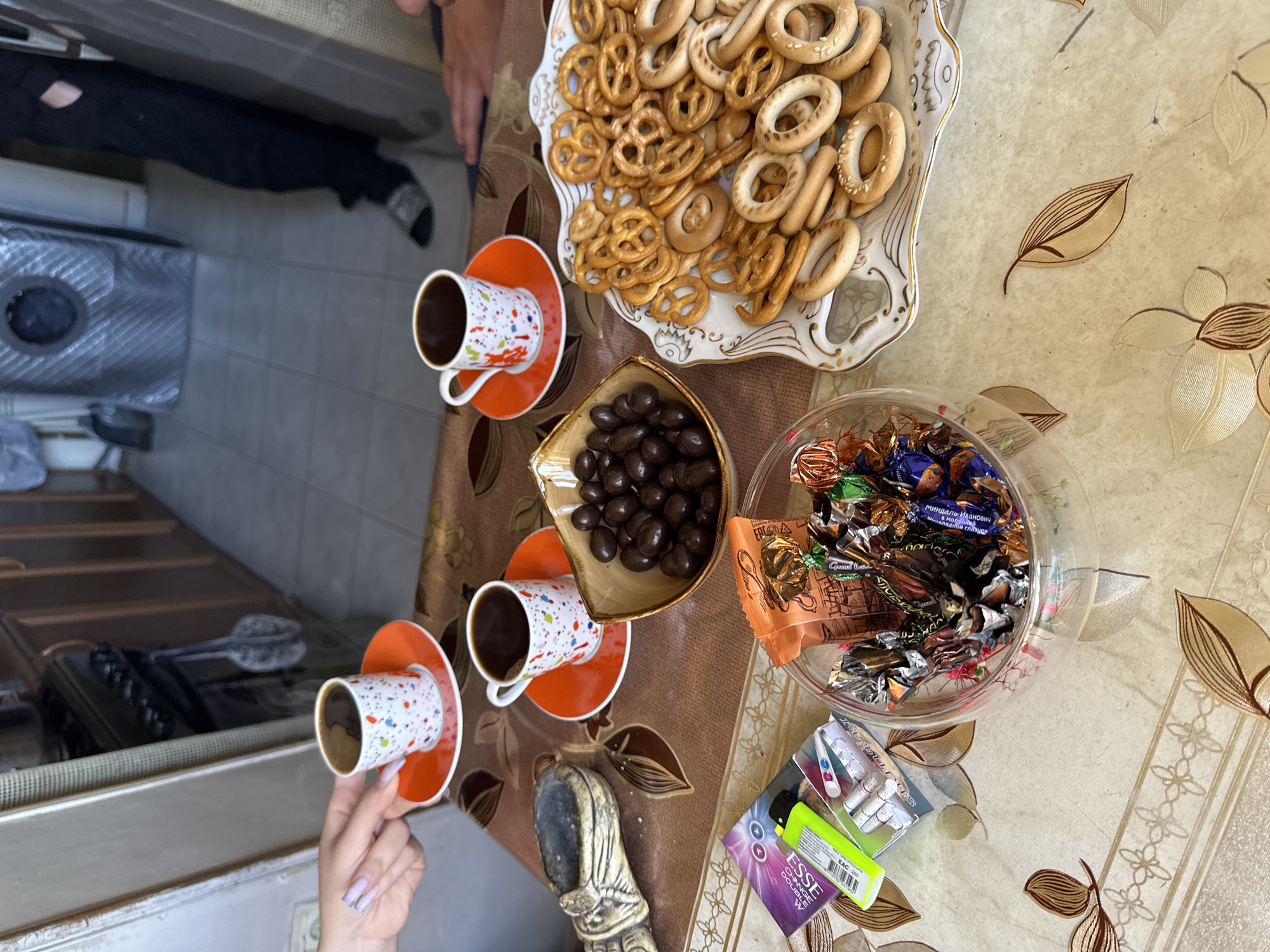 Coffee break shared by two people in Yerevan