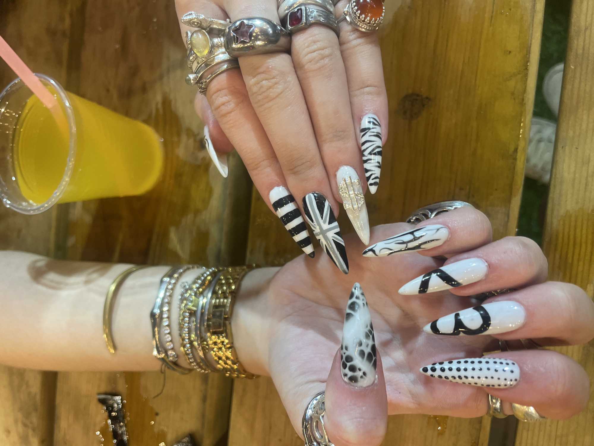 Elaborate nail art meets pizza dinner in Raanana