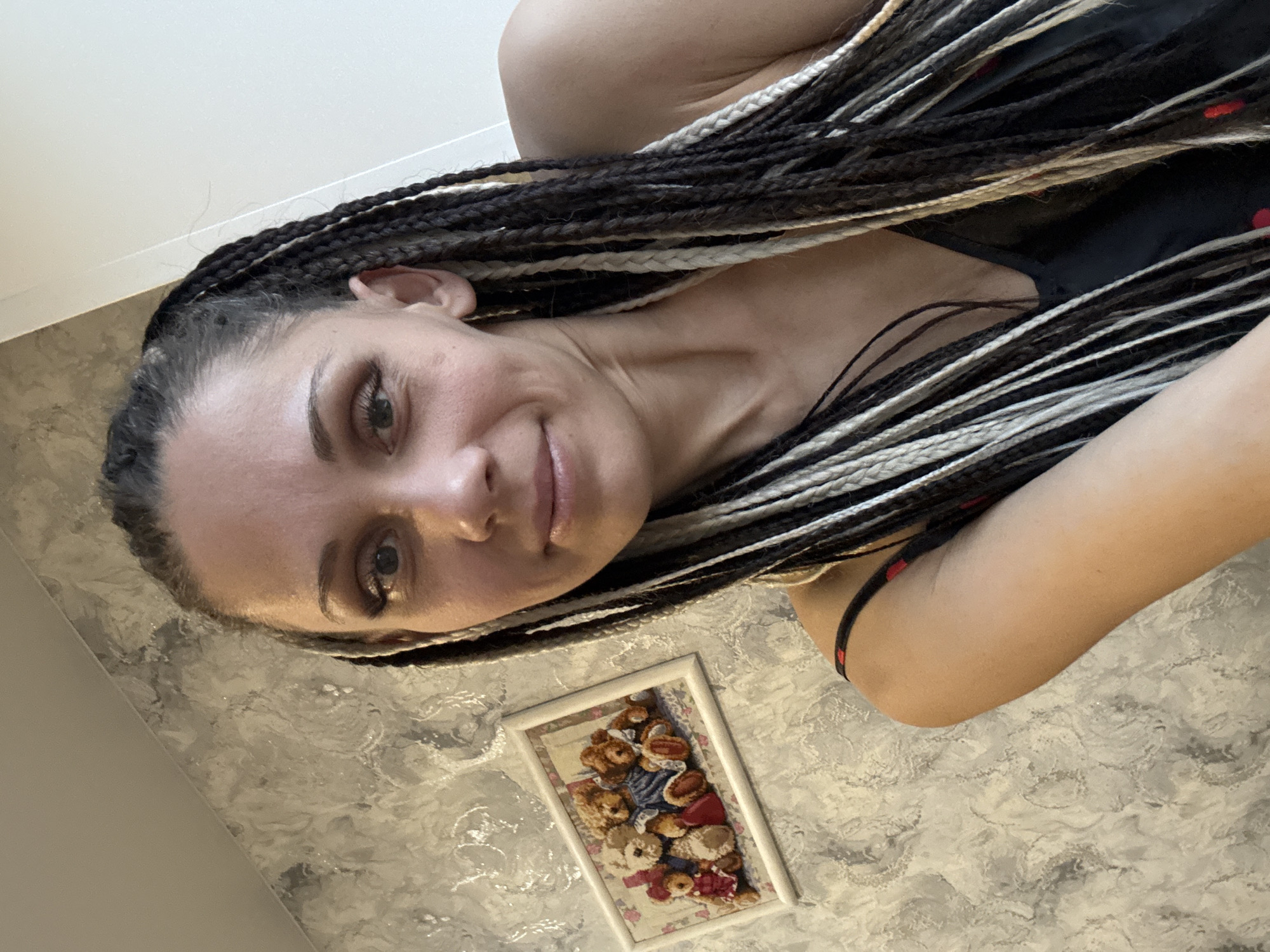 Woman poses for photo in Fedorino home