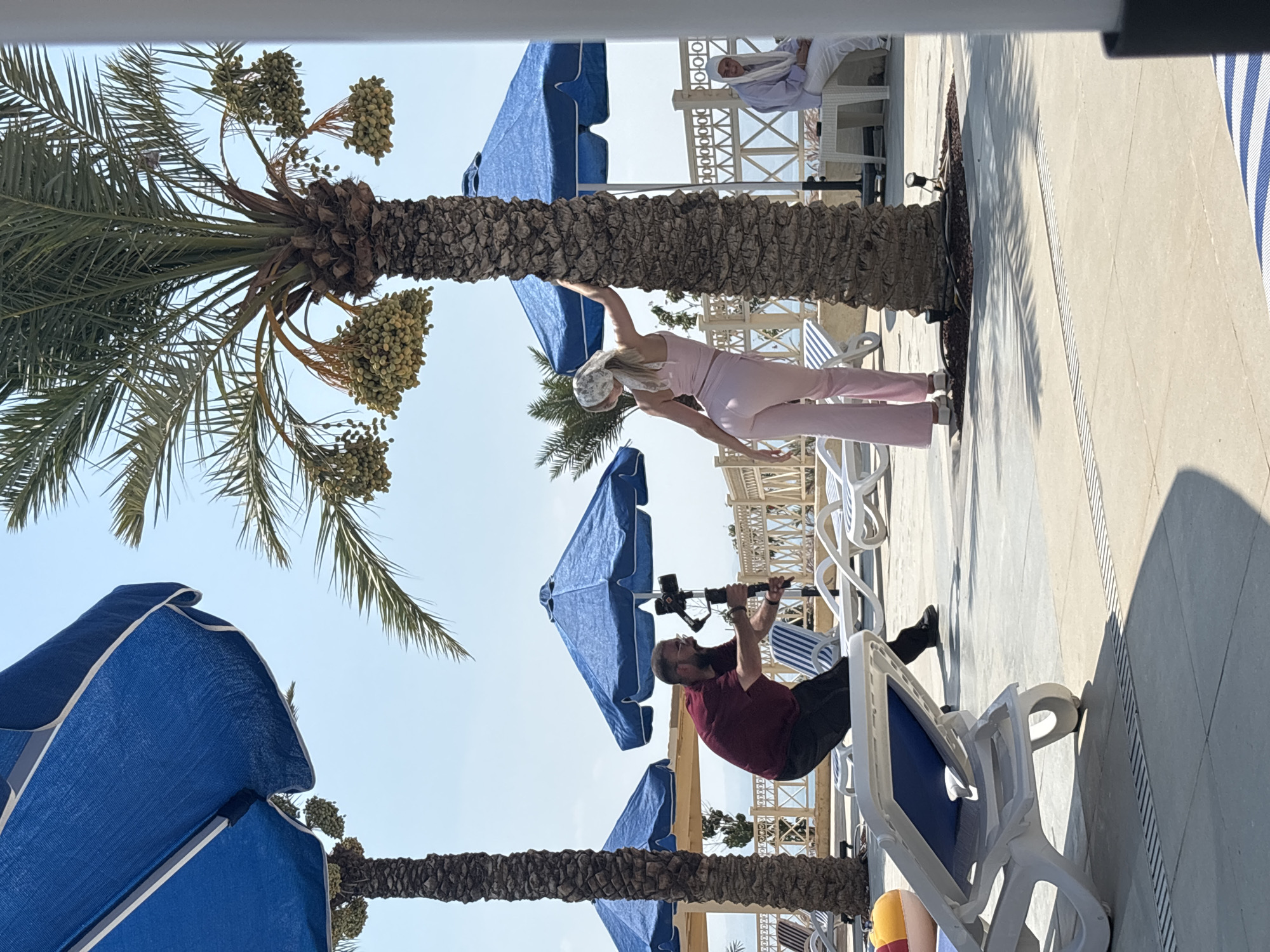 Poolside photo shoot at a resort in Ma'in, Jordan
