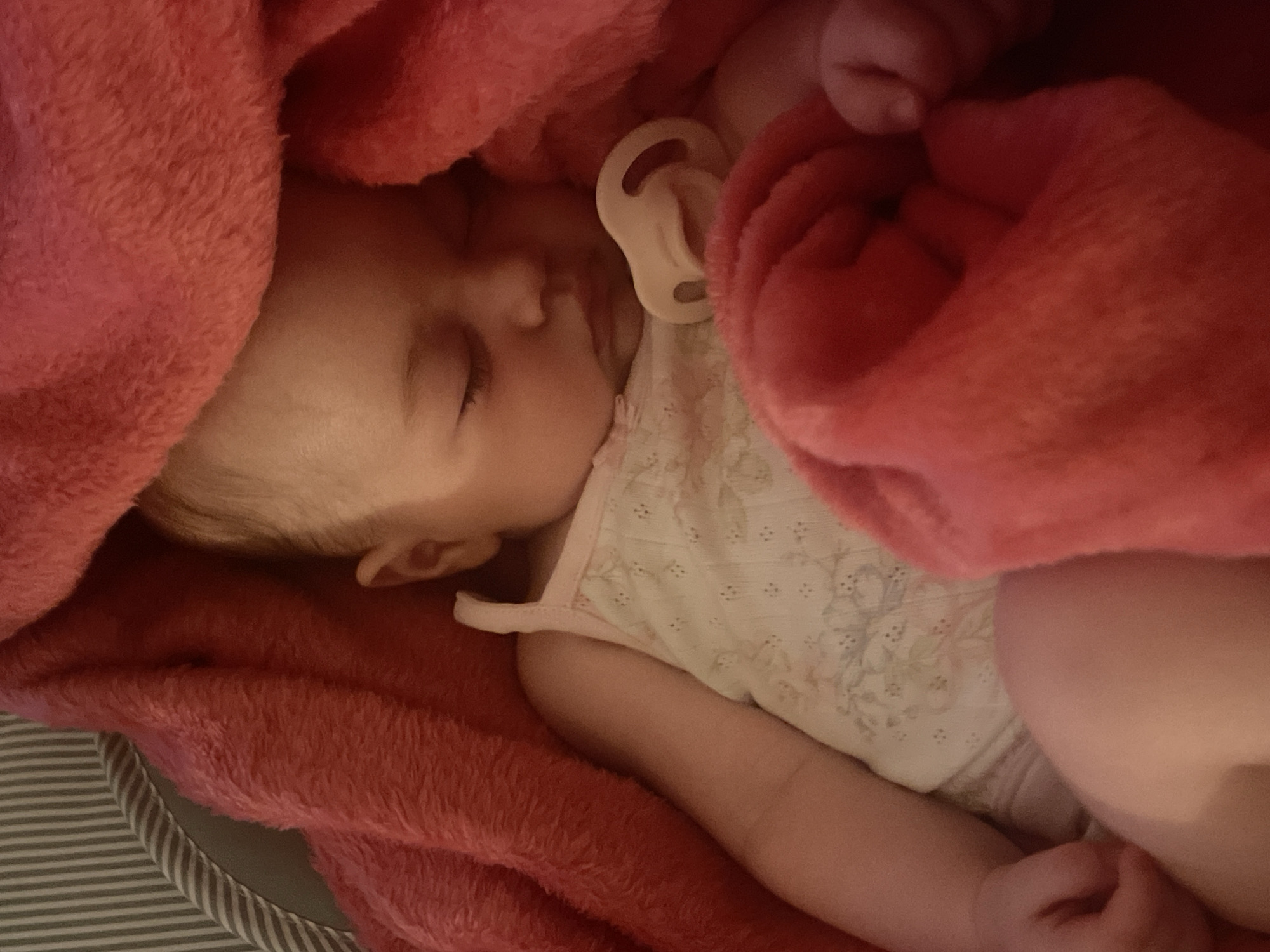 Baby sleeps peacefully in Tonbridge and Malling home