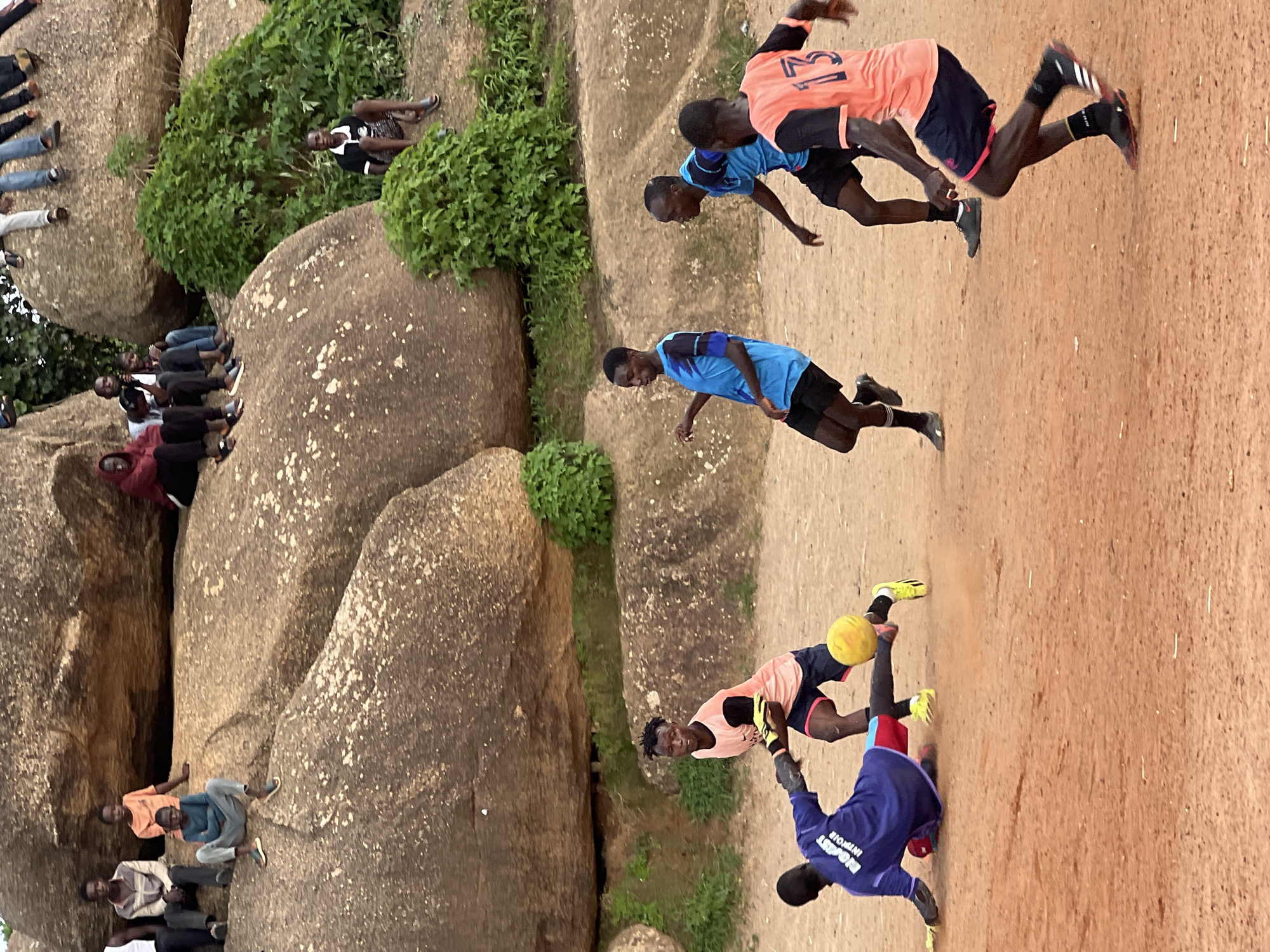 Football on the rocks: a casual game in Jos, Nigeria