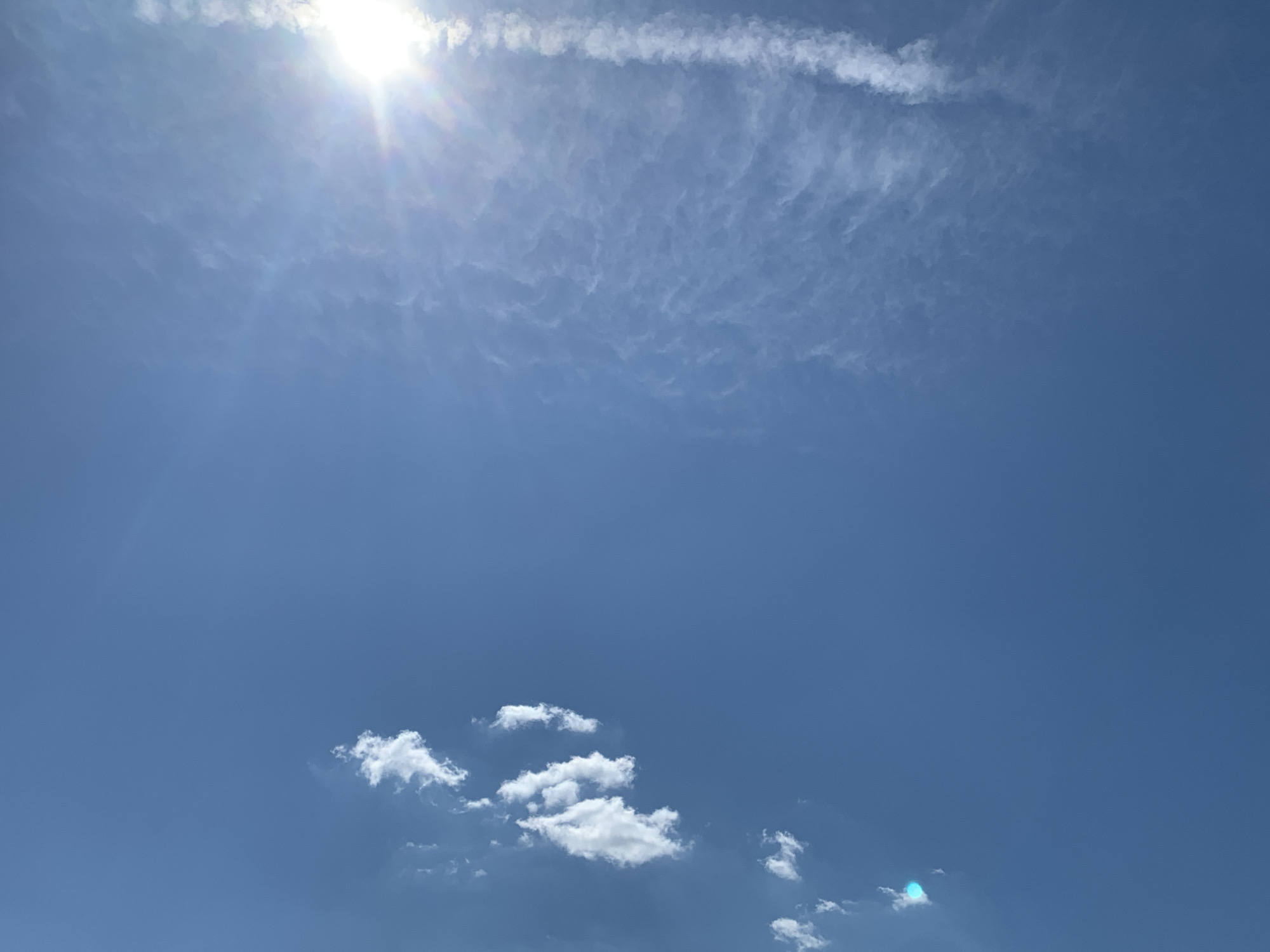 Clear skies and contrails observed over Svilengrad, Bulgaria