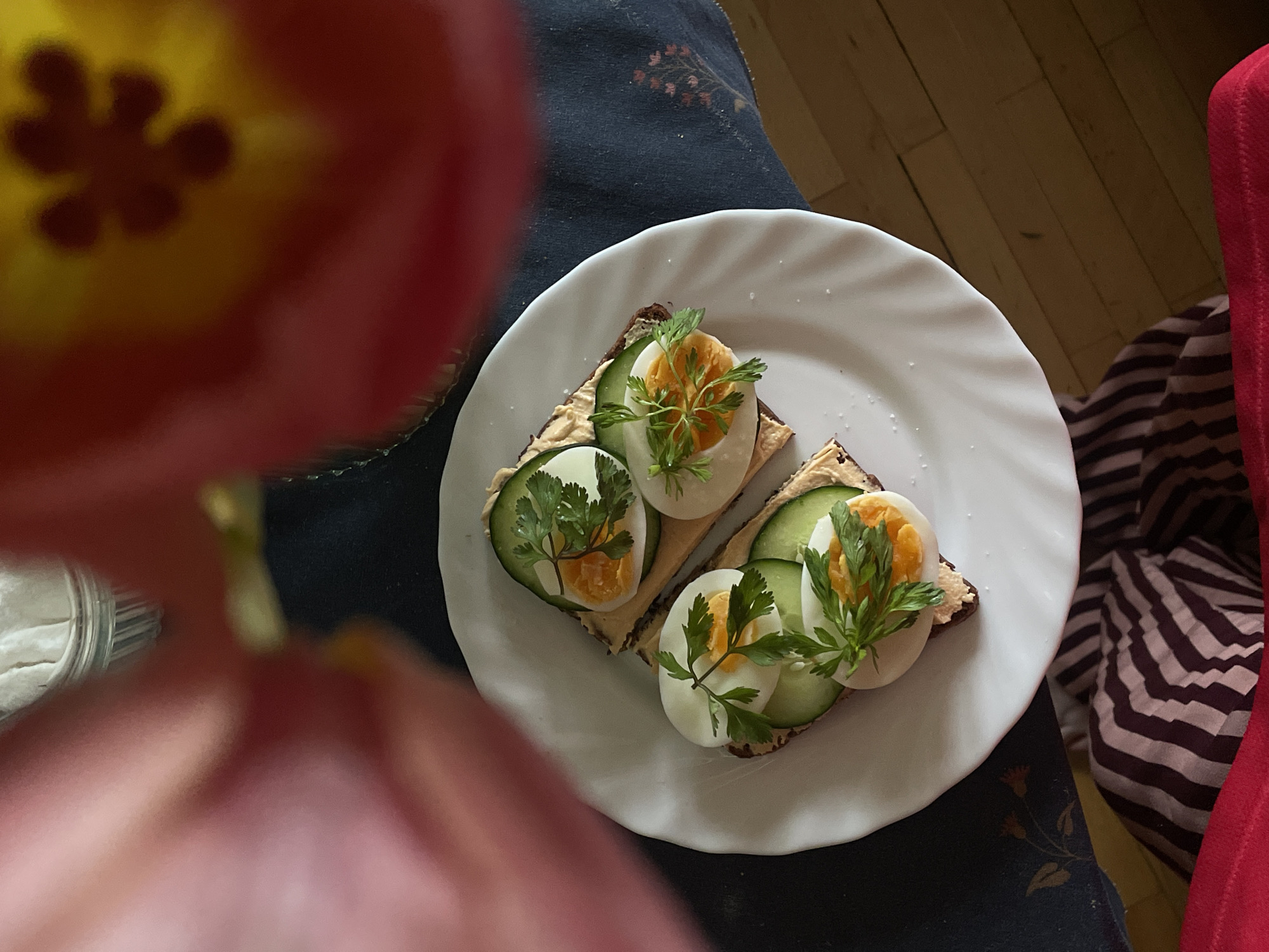 Traditional open-faced sandwiches documented in Belgrade breakfast setting