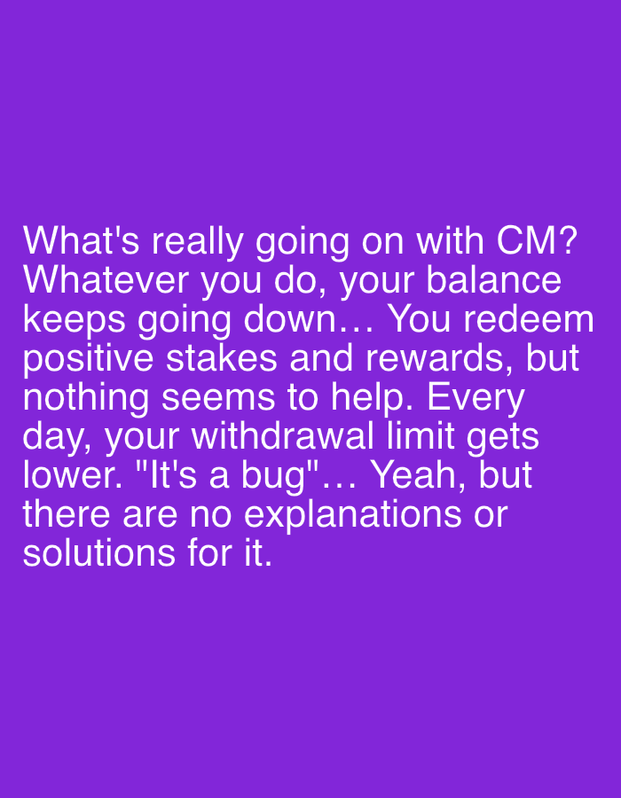 Buenos Aires resident reports financial service issues with CM platform